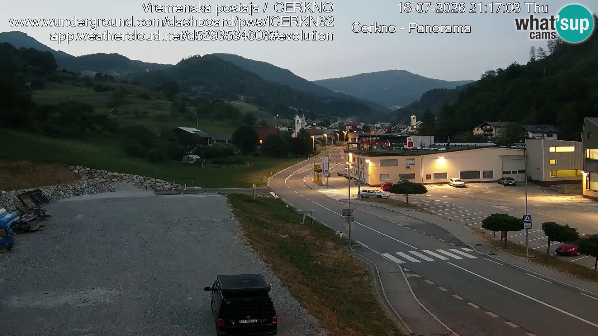 Cerkno entrada a la ciudad Webcam en vivo