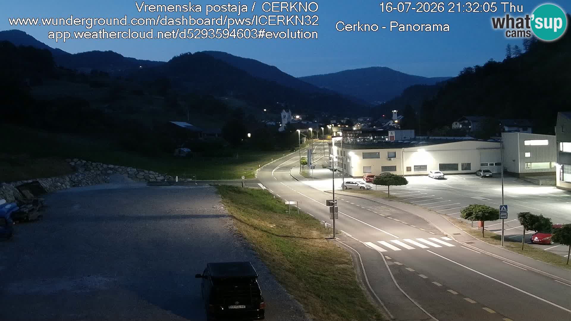 Cerkno city entrance Live Webcam
