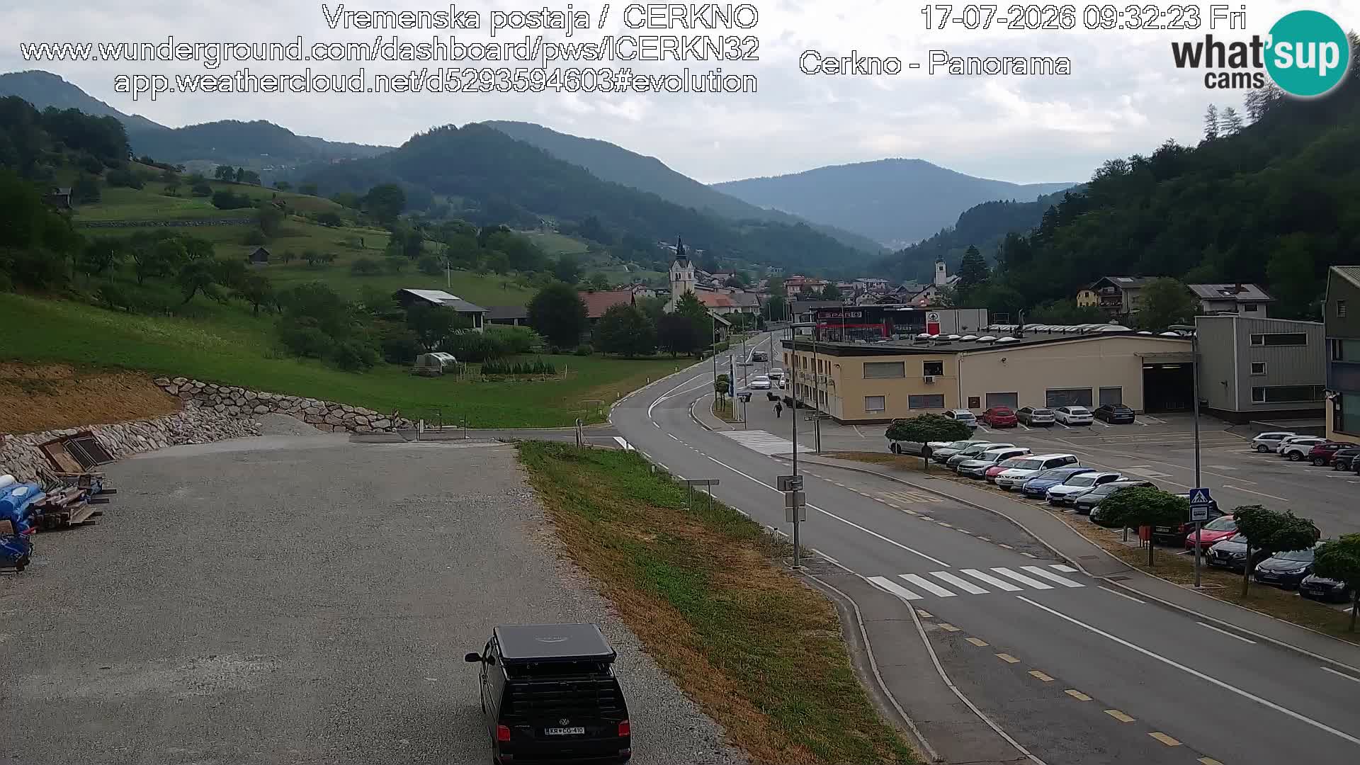 Webcam en direct – Entrée de la ville de Cerkno
