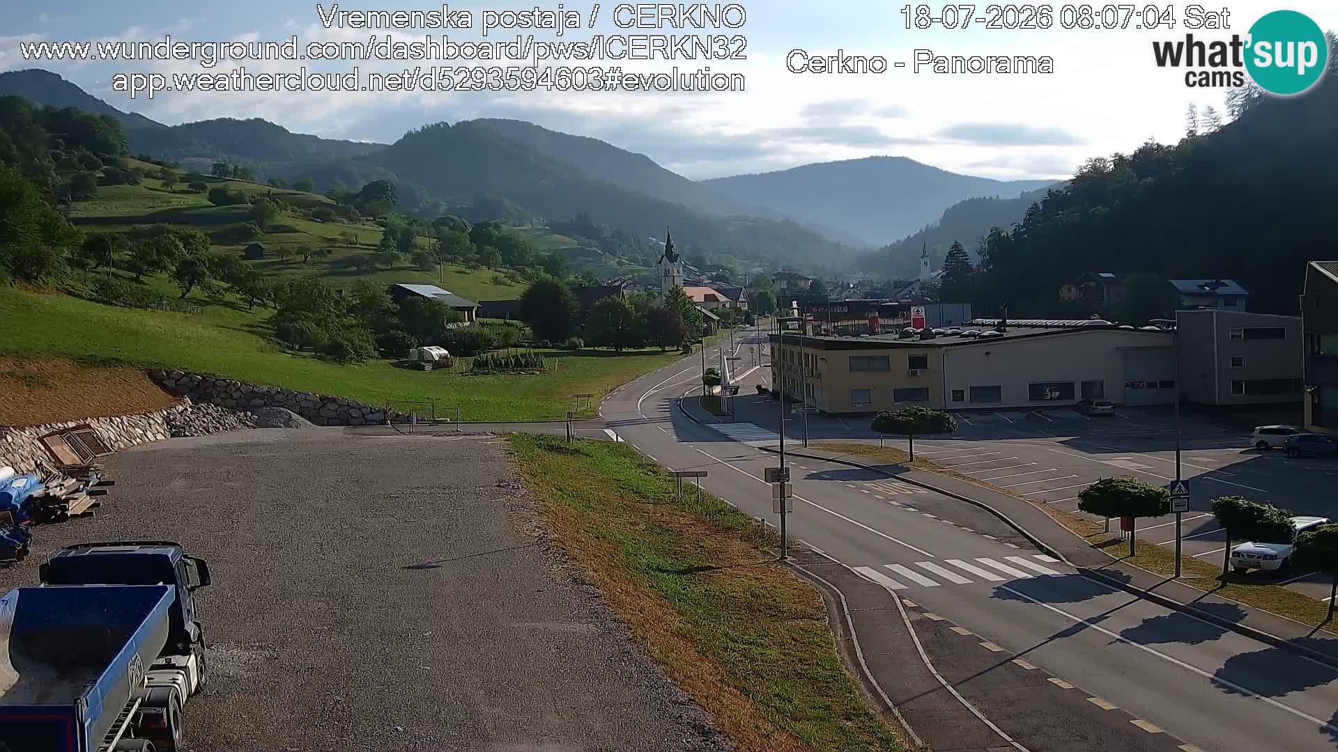 Cerkno entrada a la ciudad Webcam en vivo