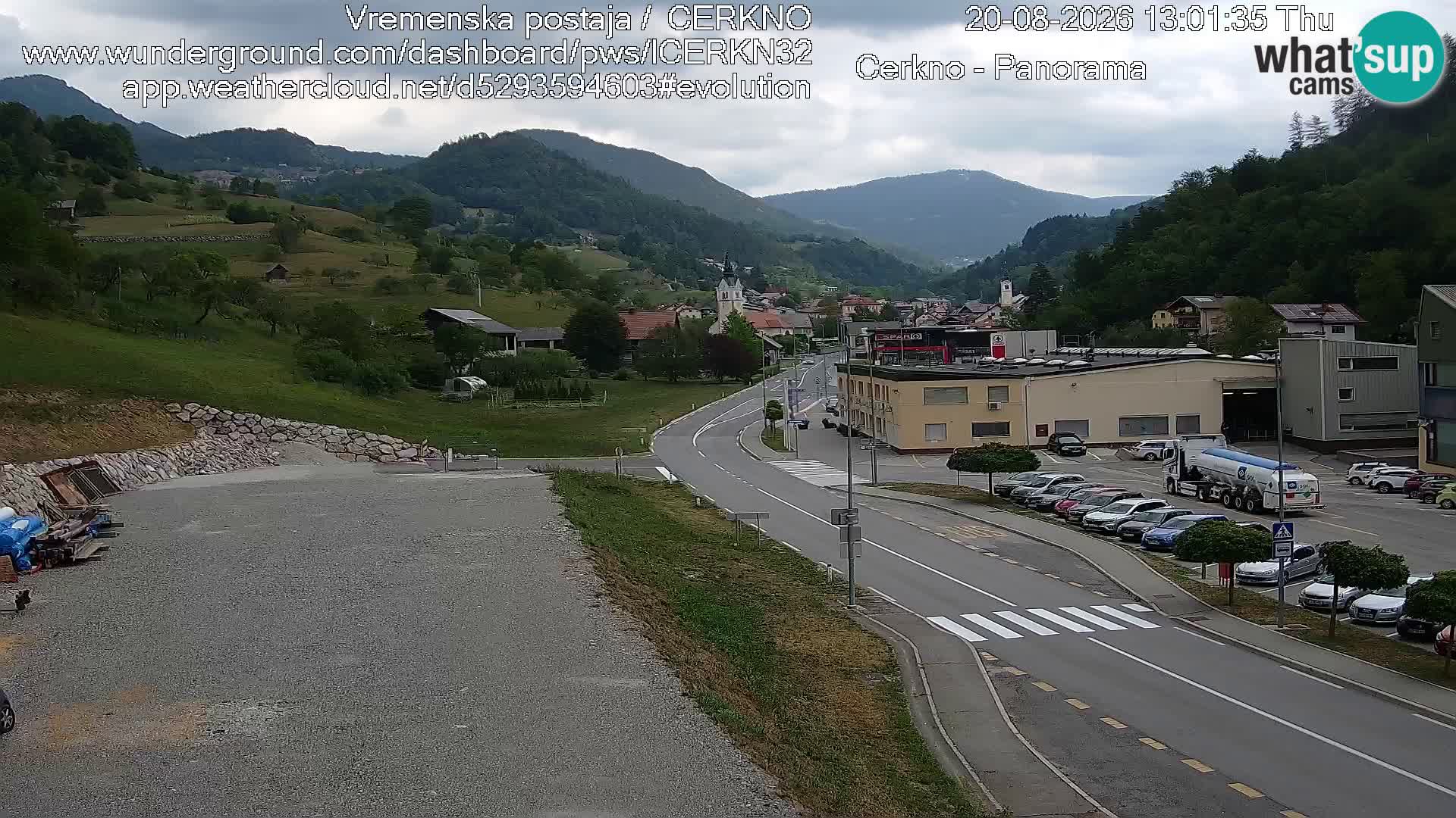 Cerkno city entrance Live Webcam