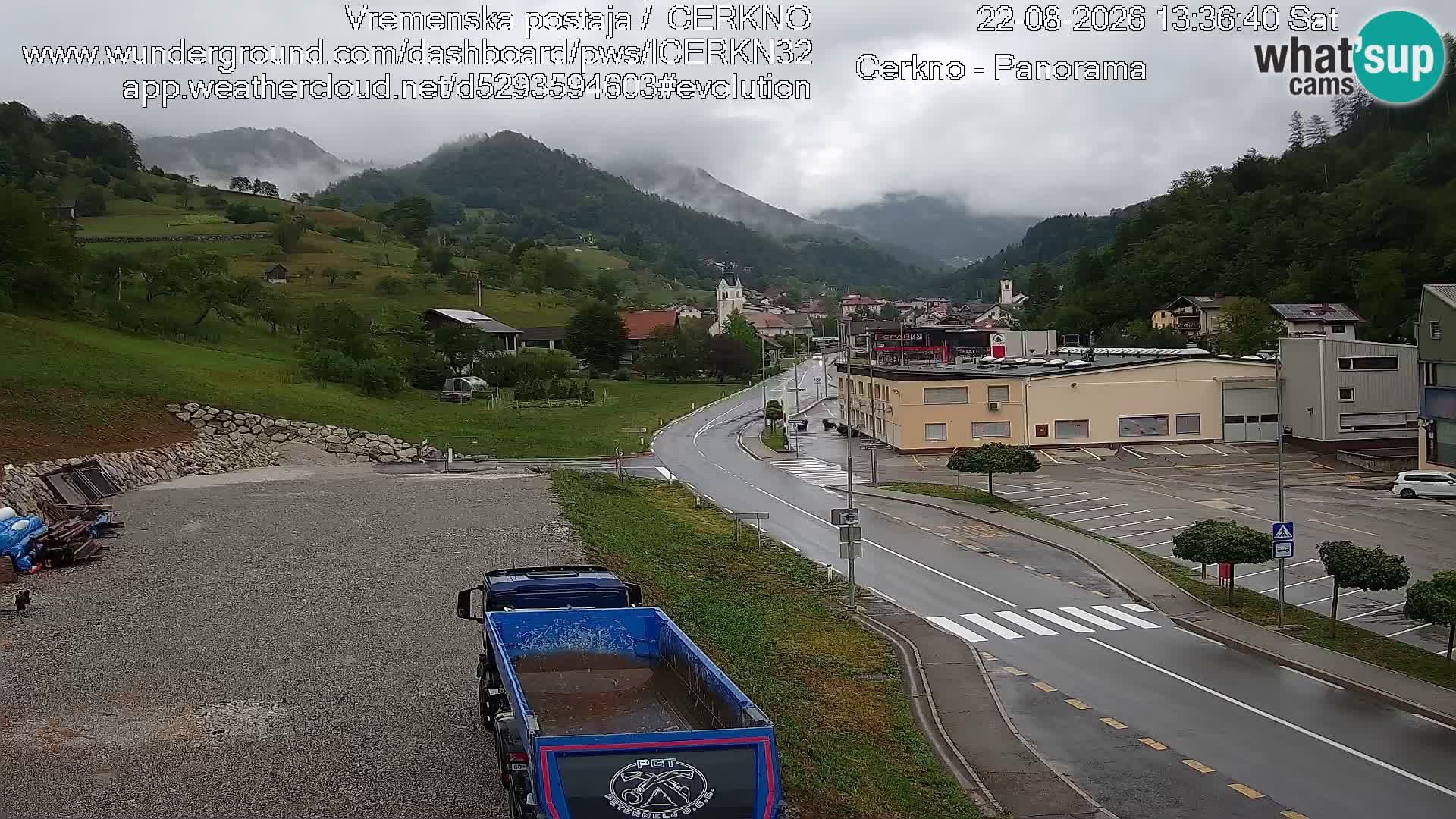 Cerkno city entrance Live Webcam