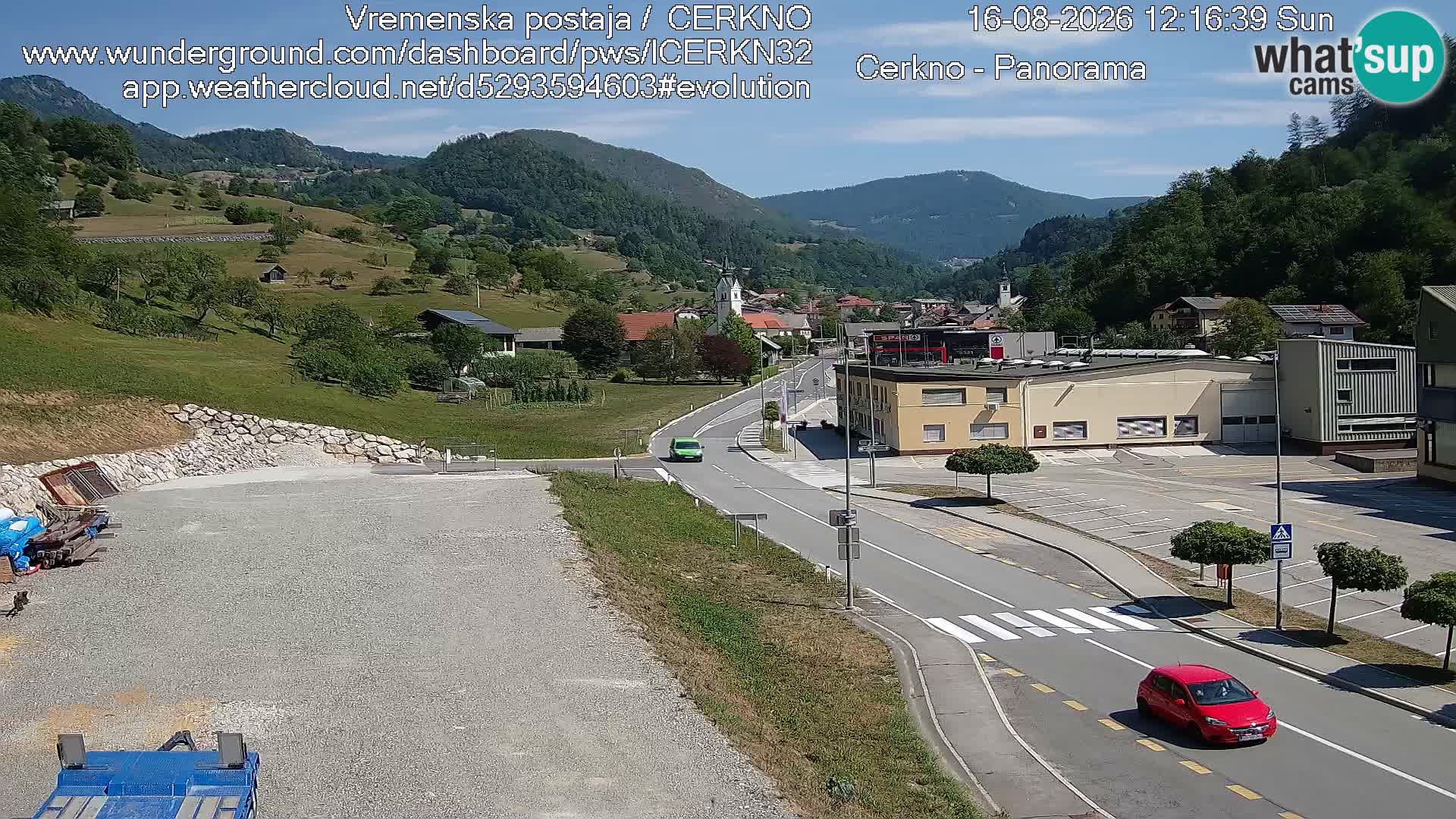 Cerkno city entrance Live Webcam
