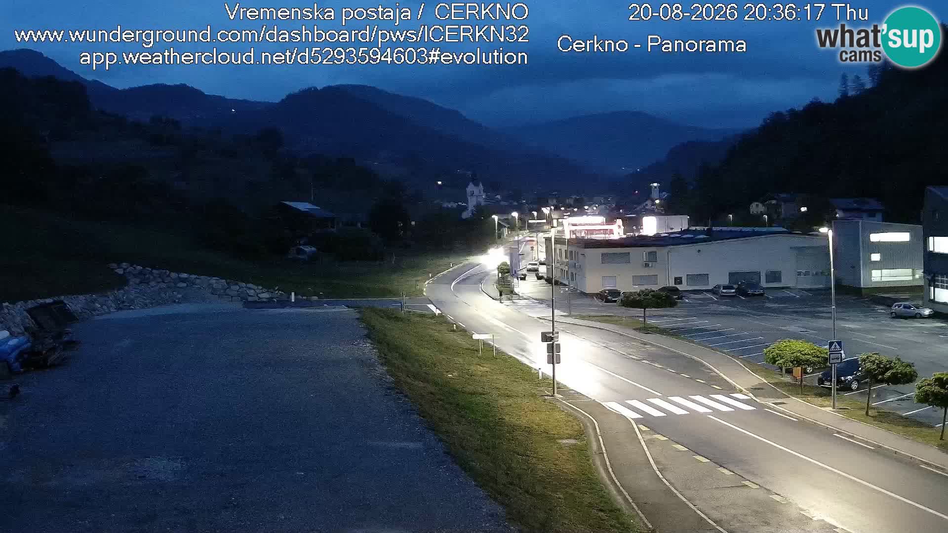 Cerkno city entrance Live Webcam