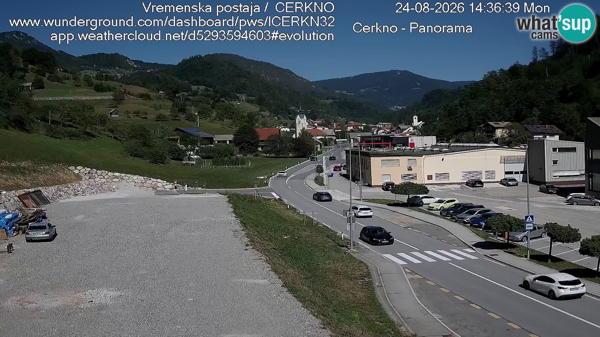 Cerkno city entrance Live Webcam