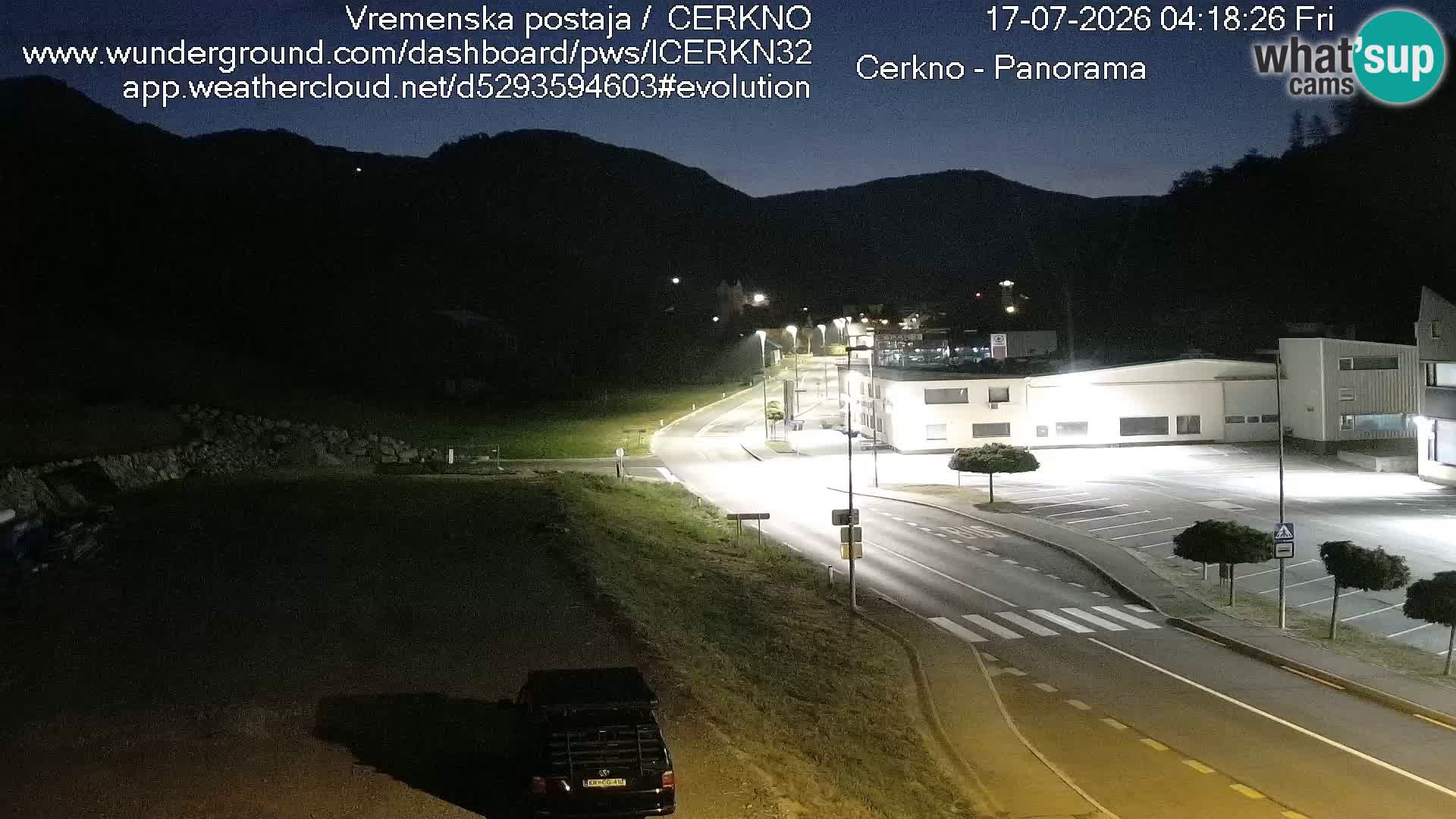 Webcam en direct – Entrée de la ville de Cerkno