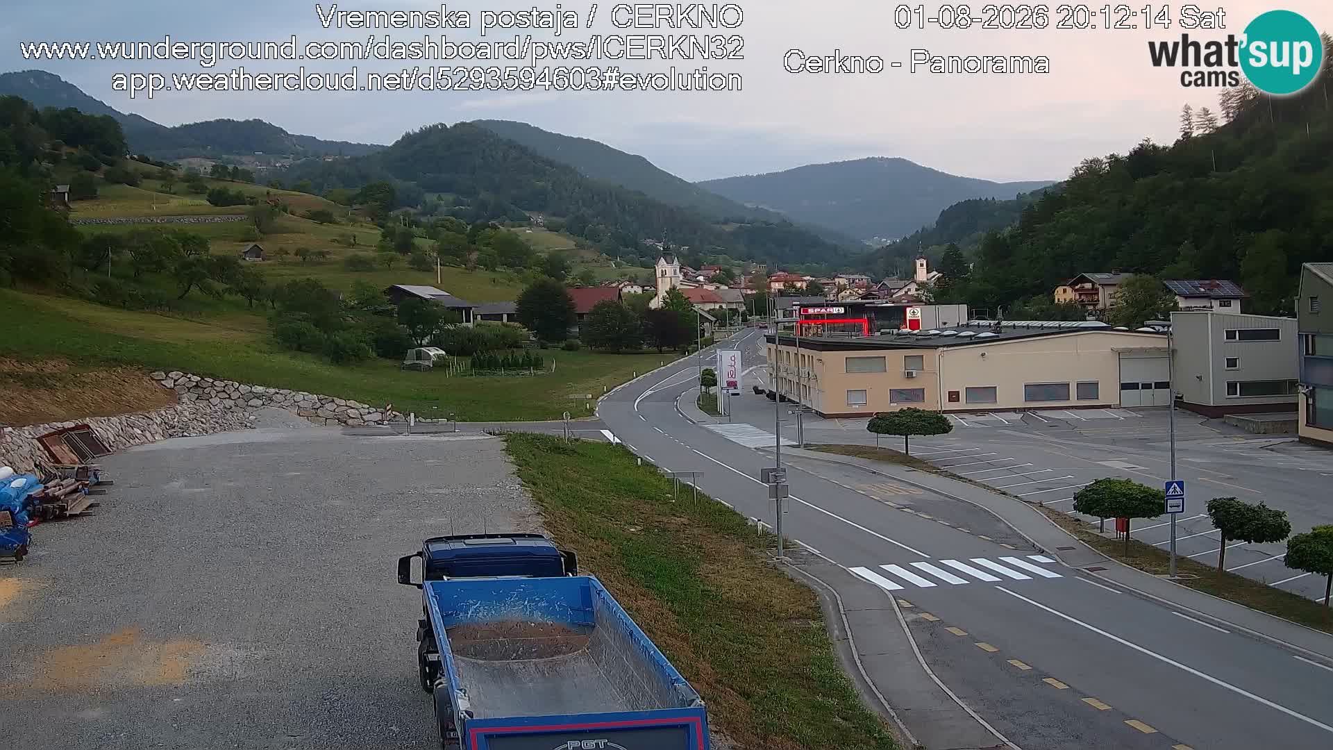 Cerkno city entrance Live Webcam