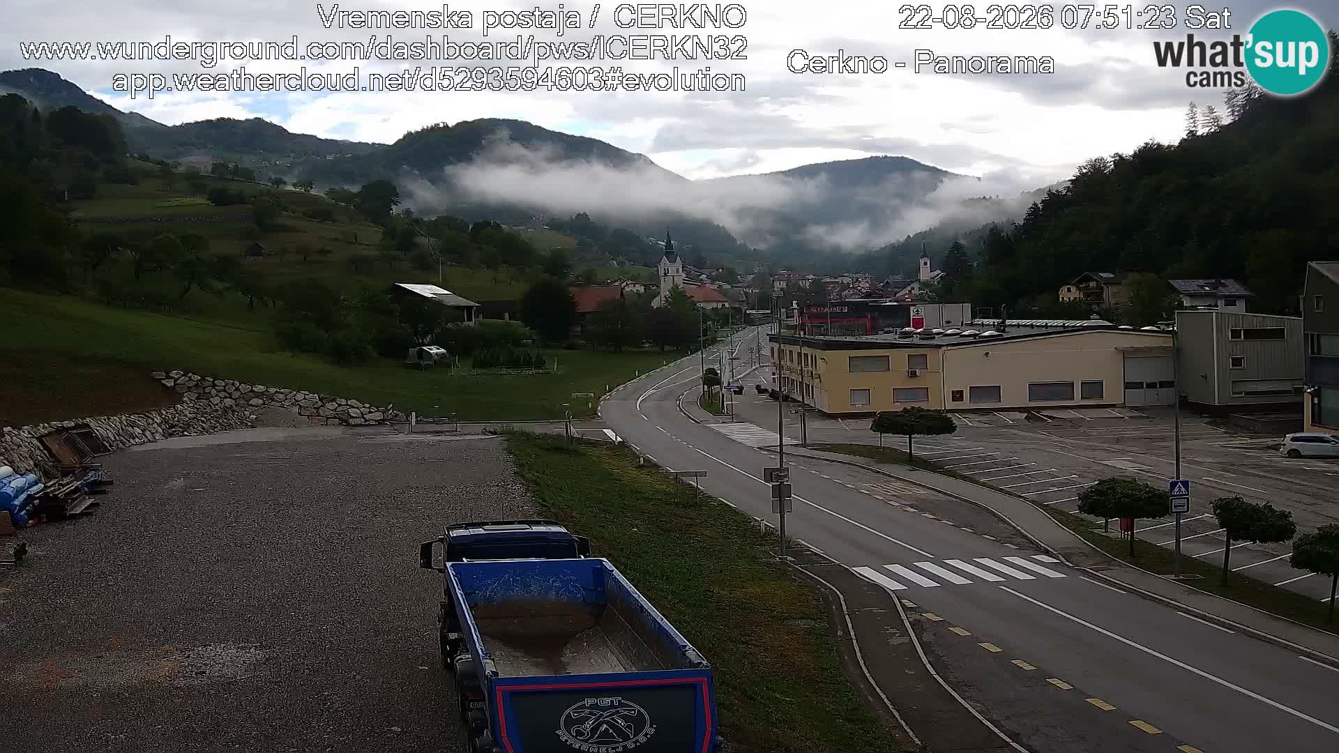 Cerkno city entrance Live Webcam