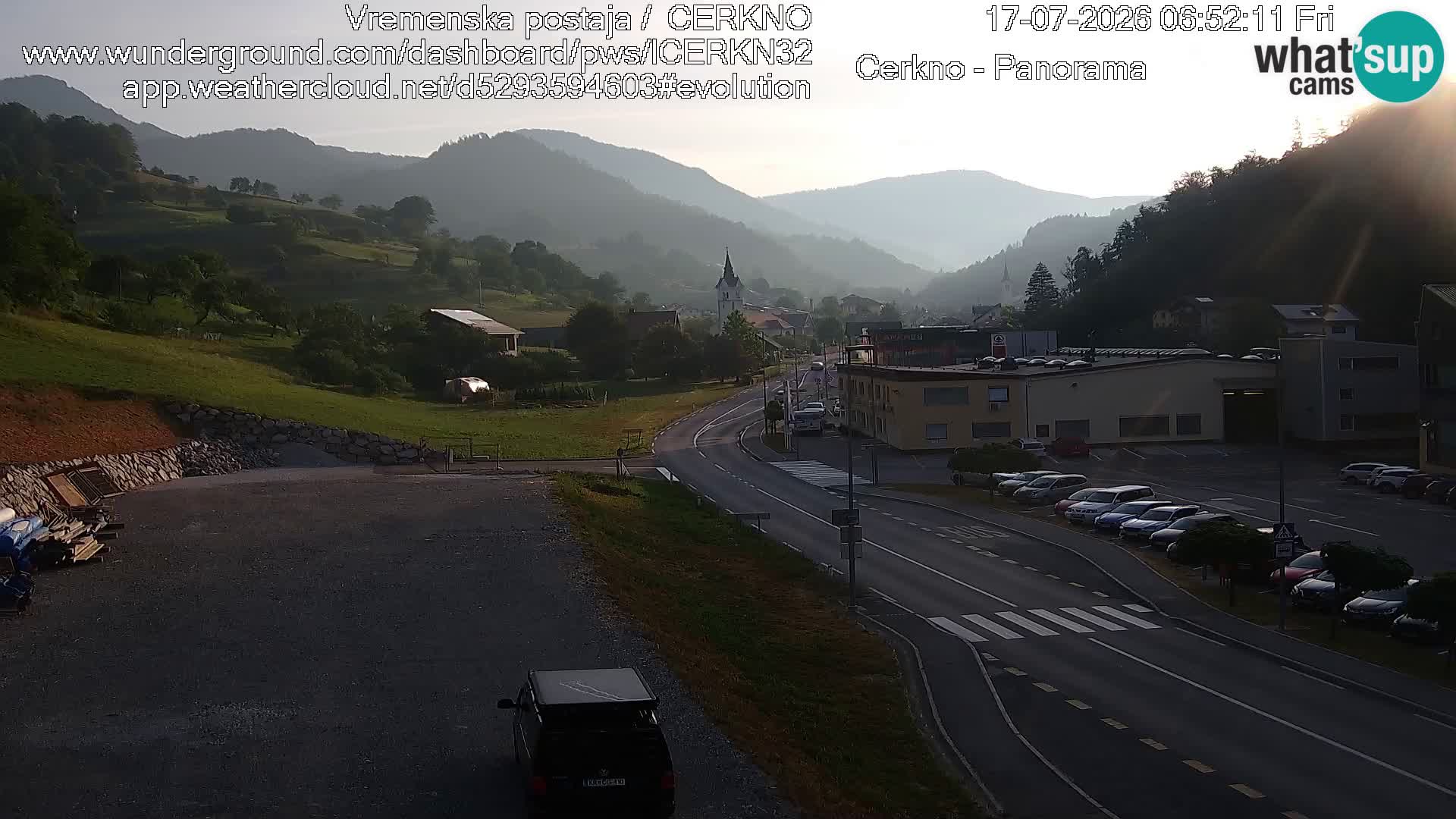 Cerkno city entrance Live Webcam