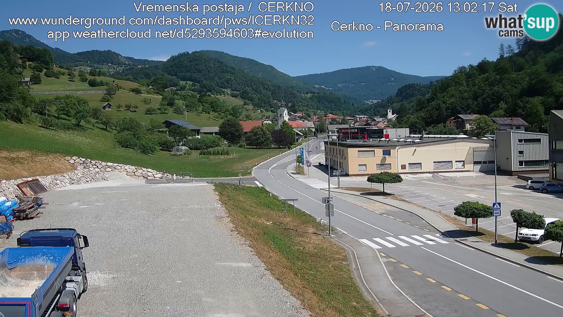 Cerkno city entrance Live Webcam