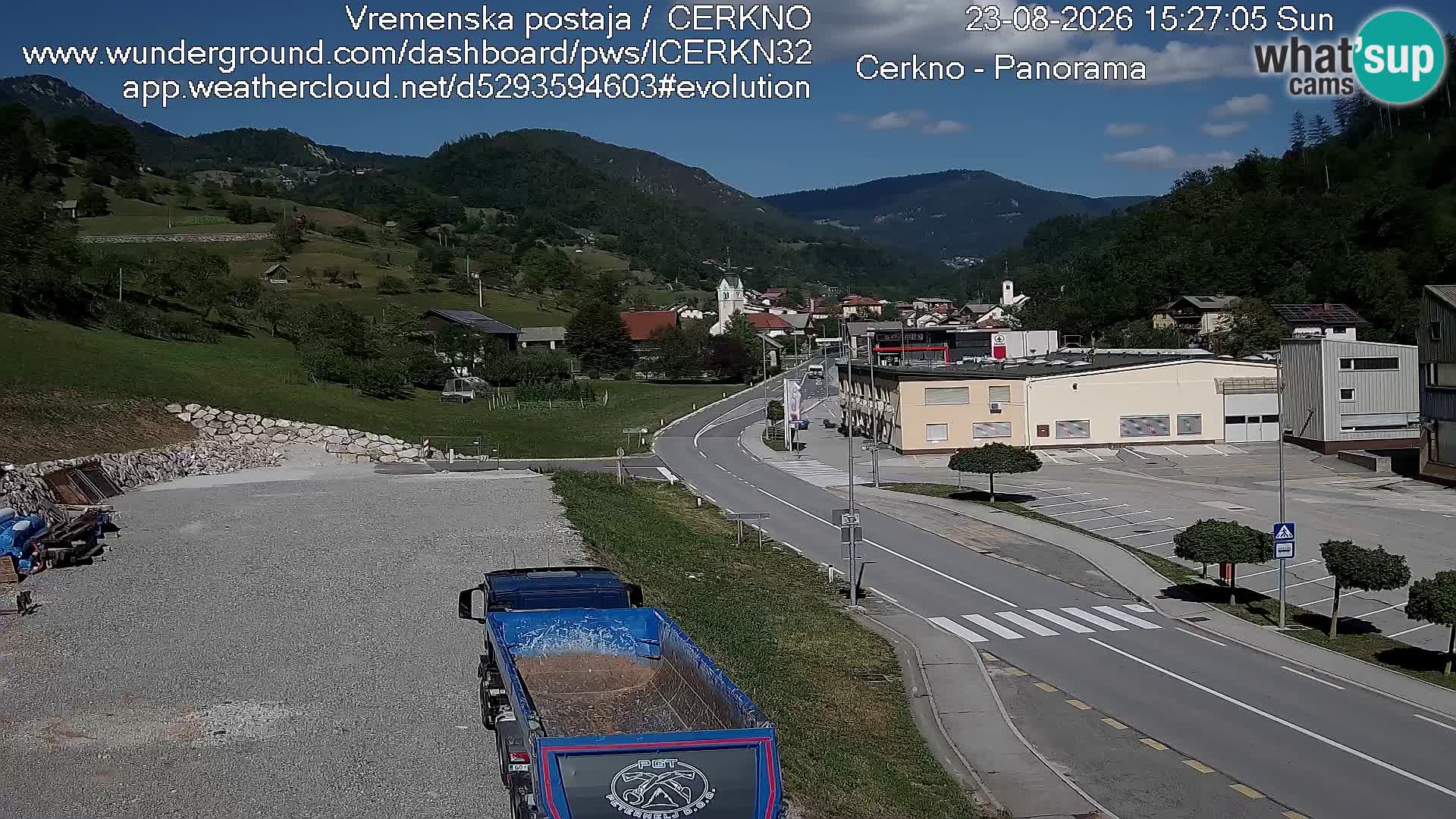 Cerkno entrada a la ciudad Webcam en vivo