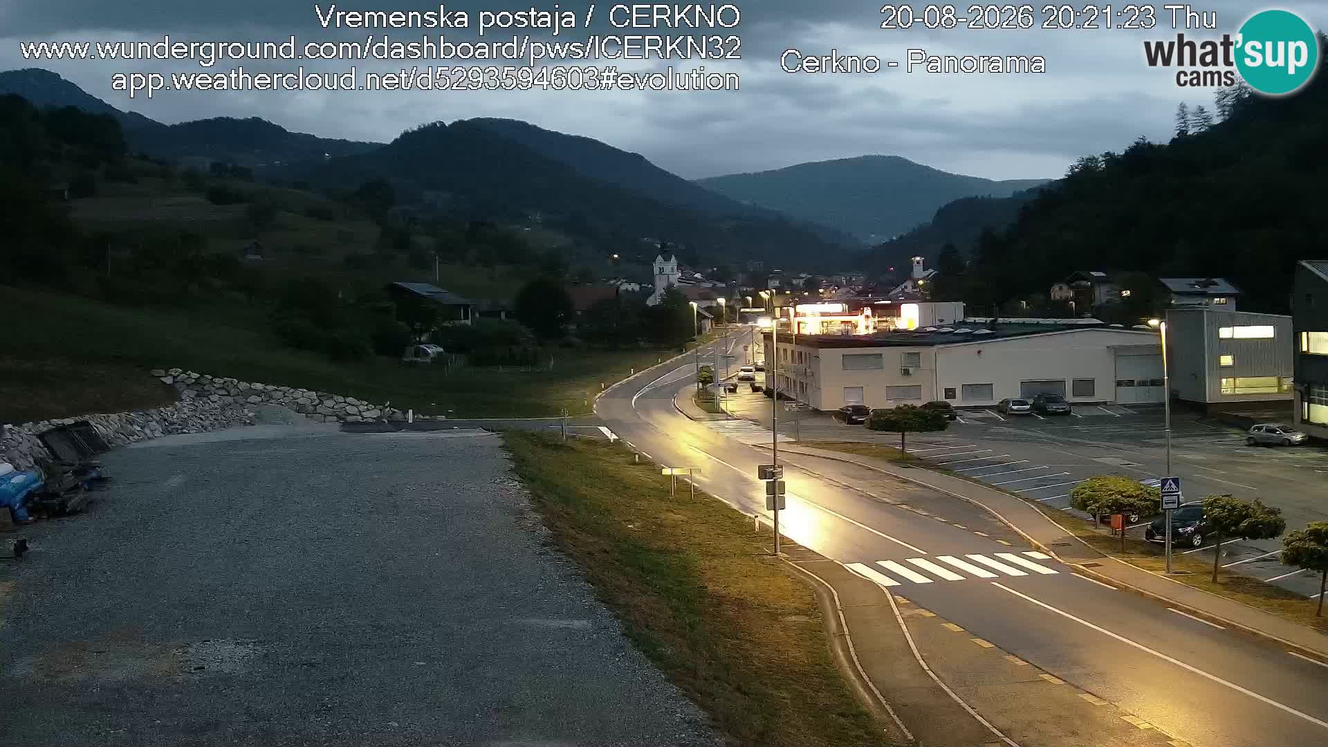 Cerkno entrada a la ciudad Webcam en vivo