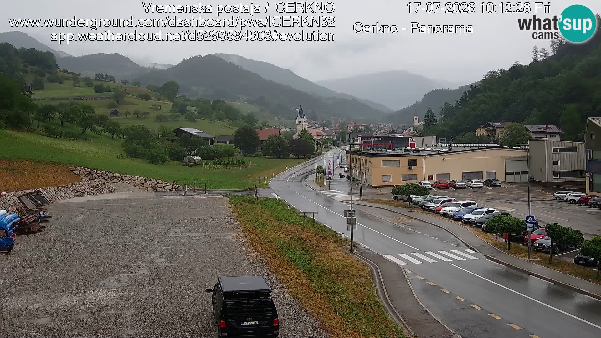 Cerkno entrada a la ciudad Webcam en vivo