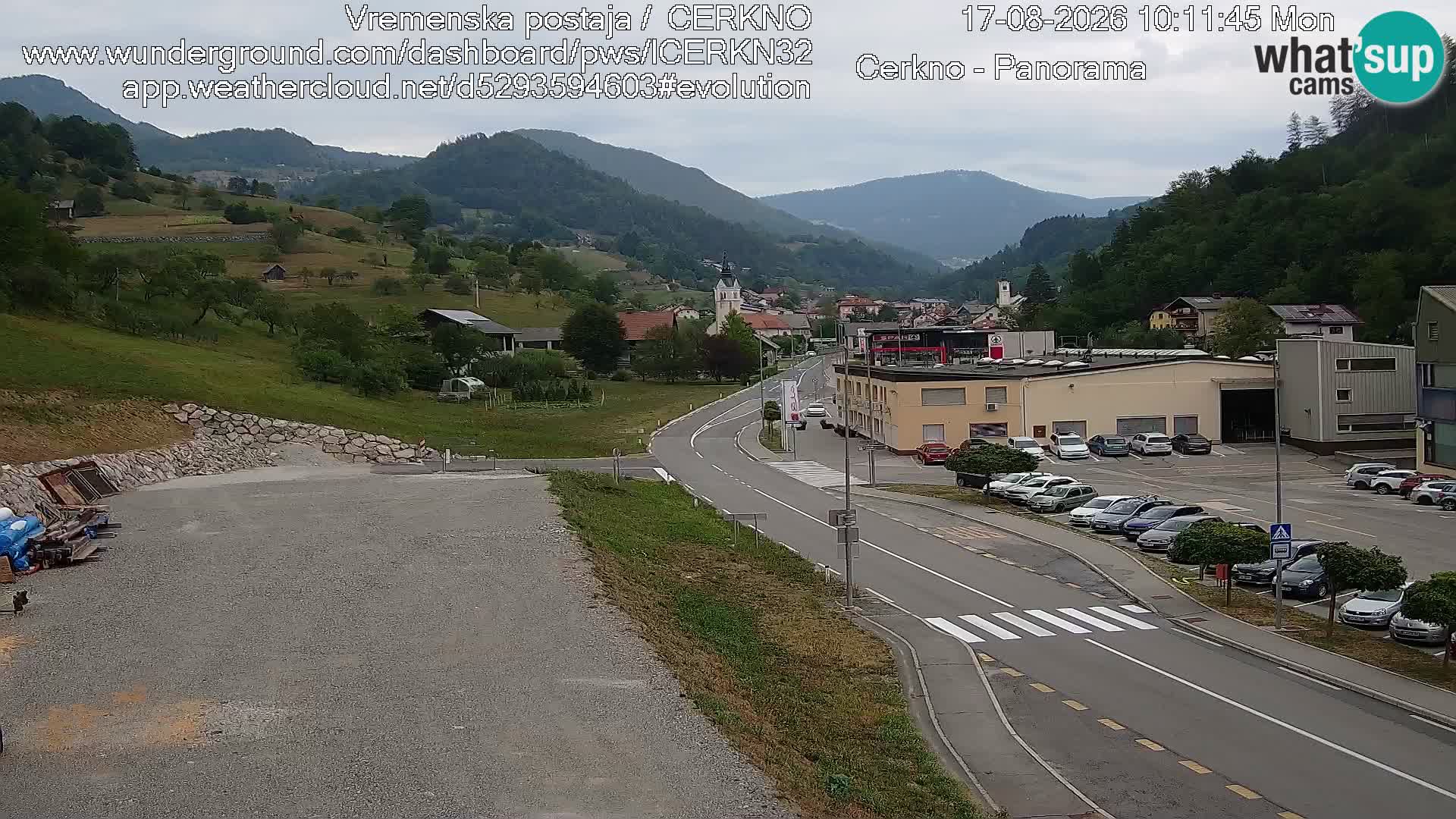 Cerkno city entrance Live Webcam