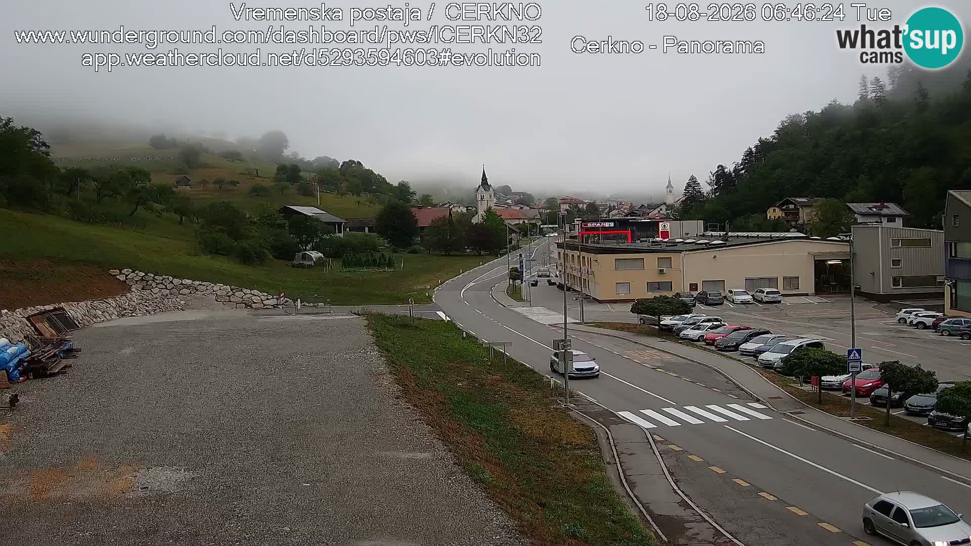 Cerkno city entrance Live Webcam