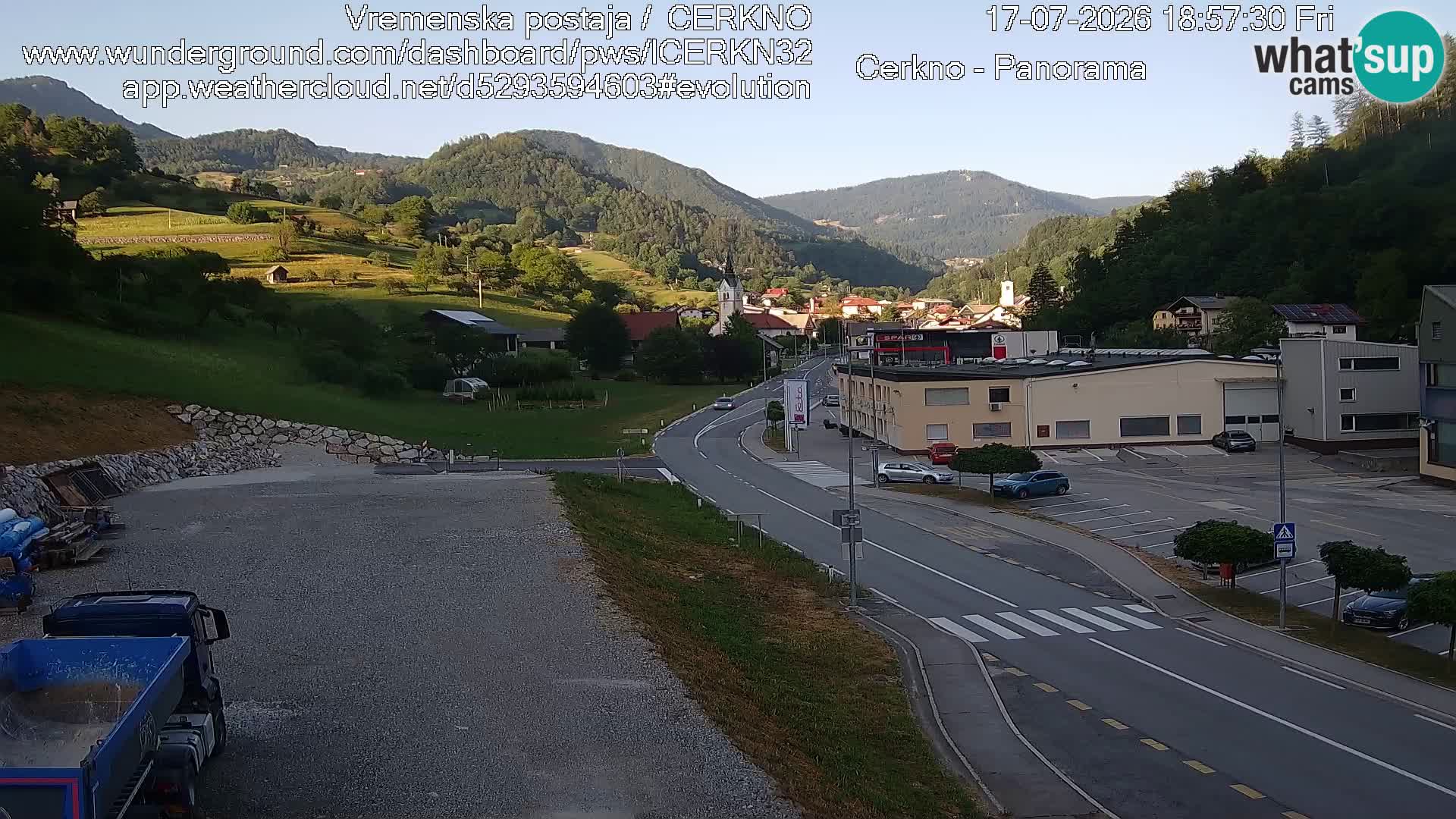 Cerkno city entrance Live Webcam