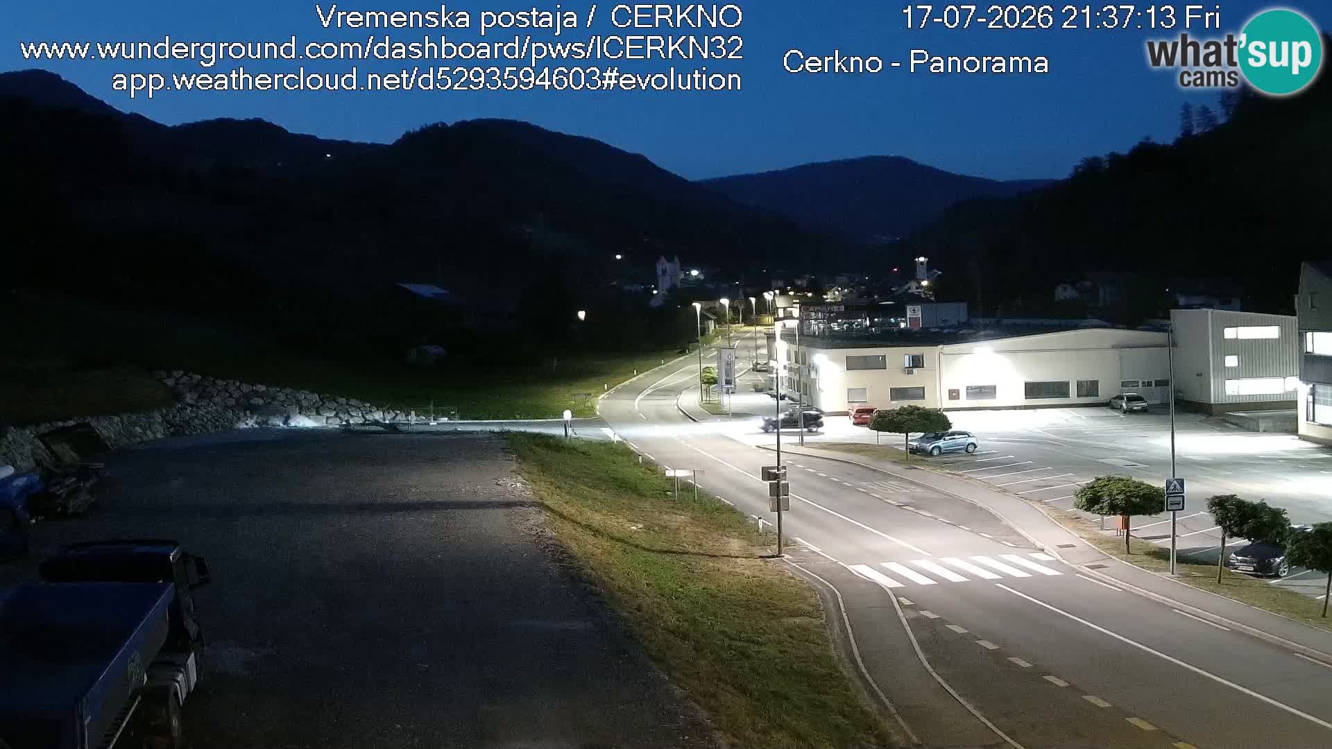 Webcam en direct – Entrée de la ville de Cerkno
