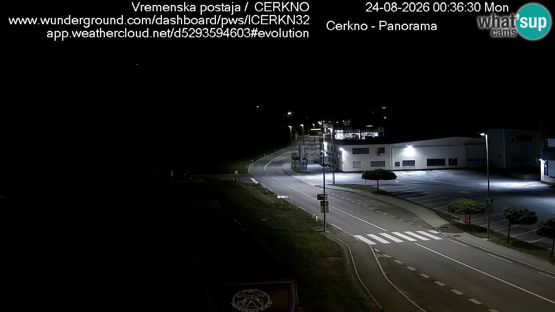 Cerkno city entrance Live Webcam