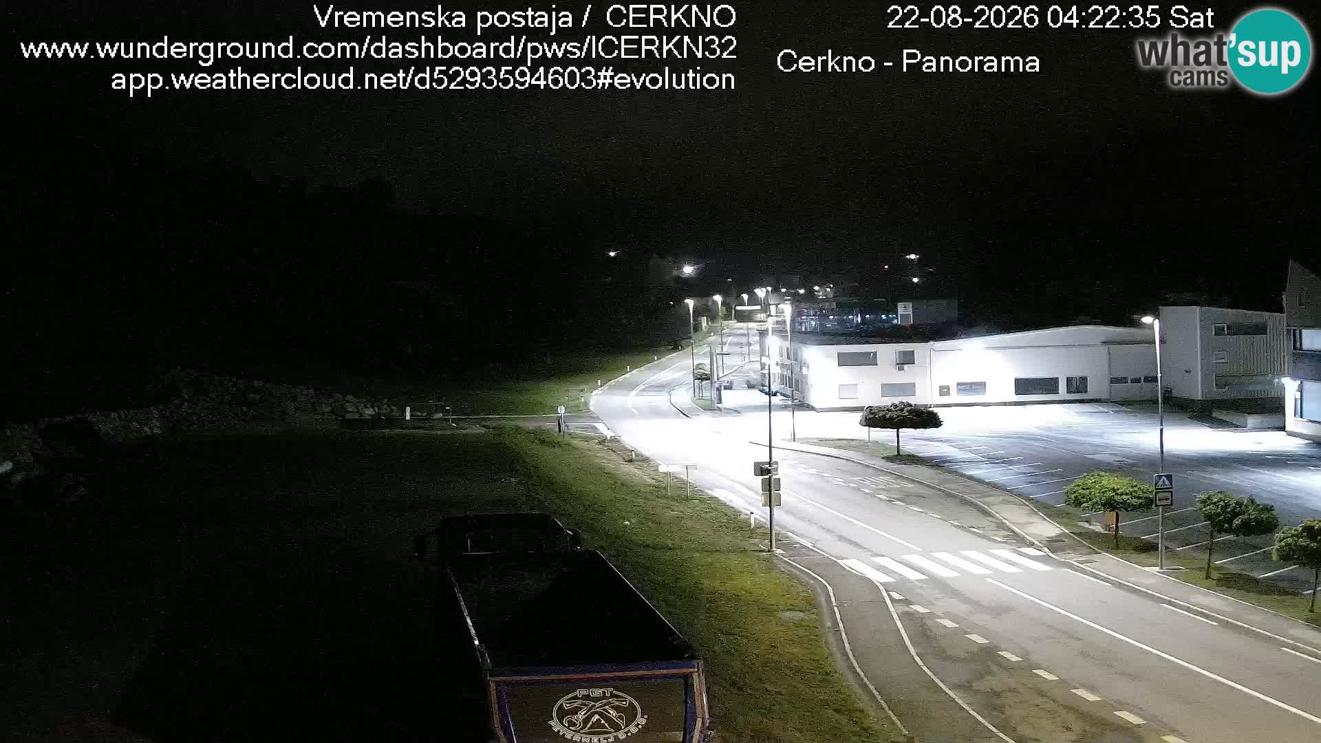 Cerkno city entrance Live Webcam