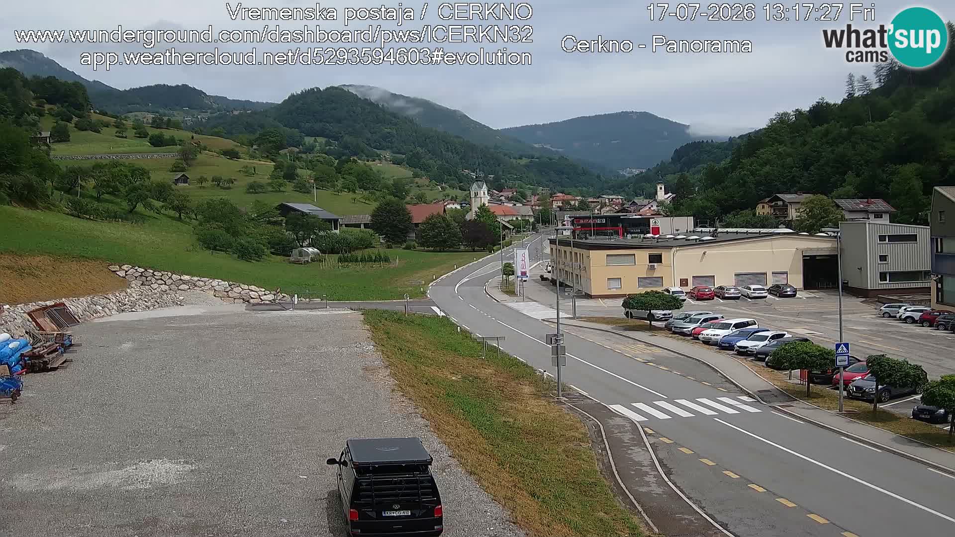 Cerkno entrada a la ciudad Webcam en vivo