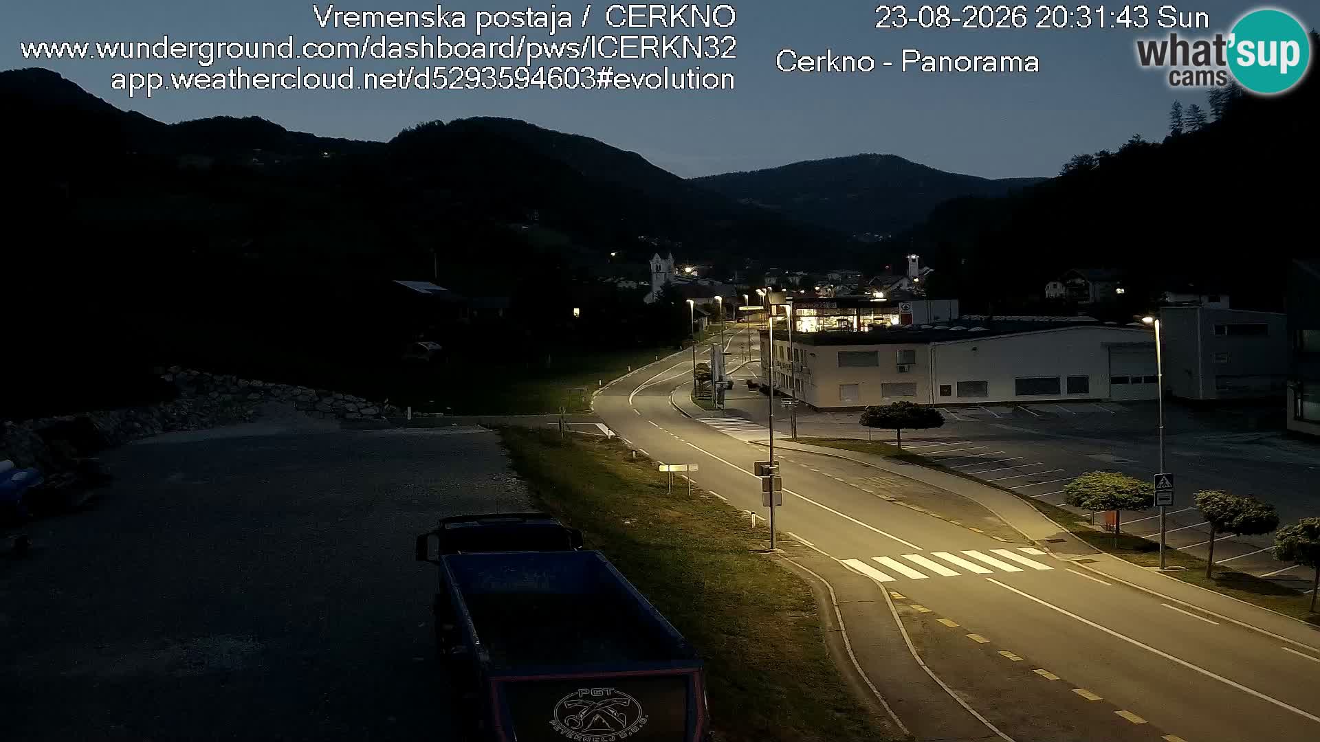 Webcam en direct – Entrée de la ville de Cerkno