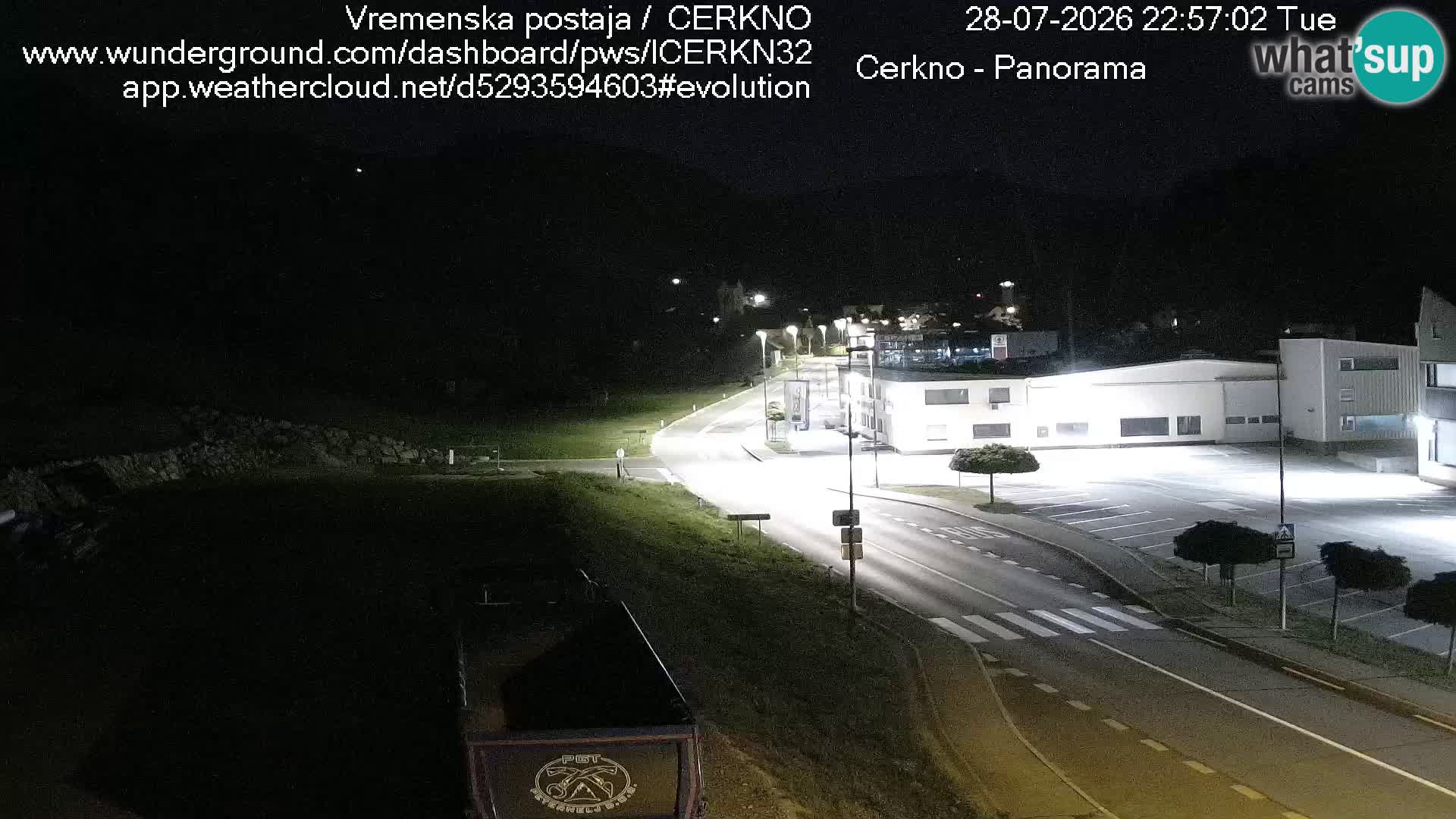 Webcam en direct – Entrée de la ville de Cerkno