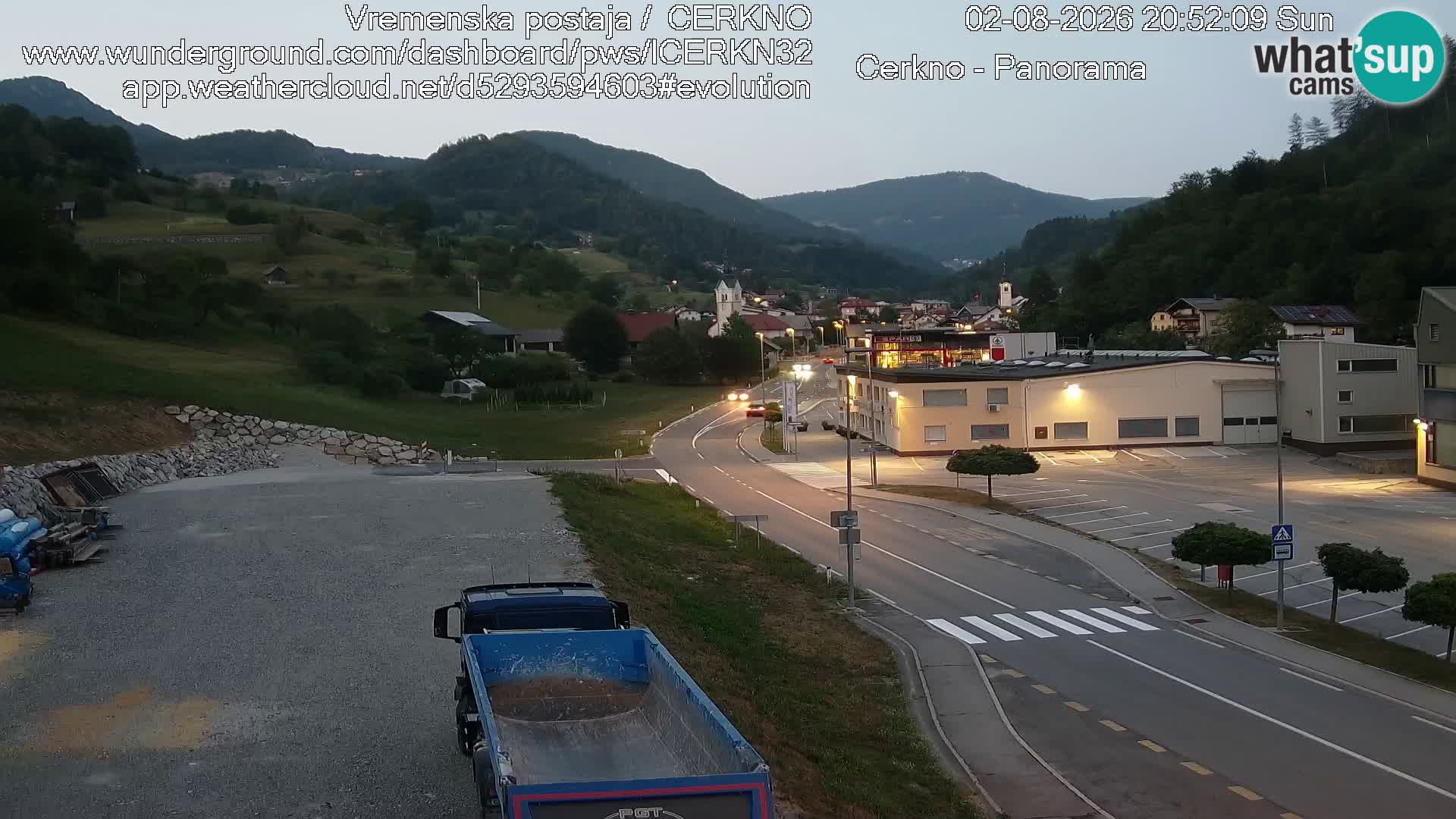 Cerkno entrada a la ciudad Webcam en vivo
