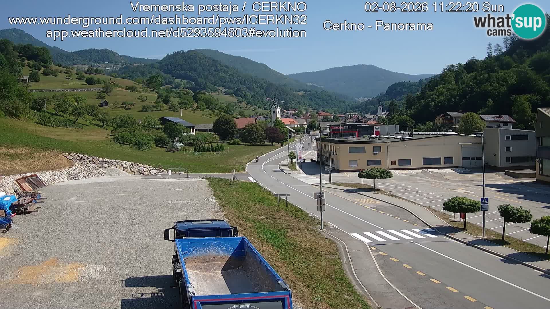 Cerkno entrada a la ciudad Webcam en vivo