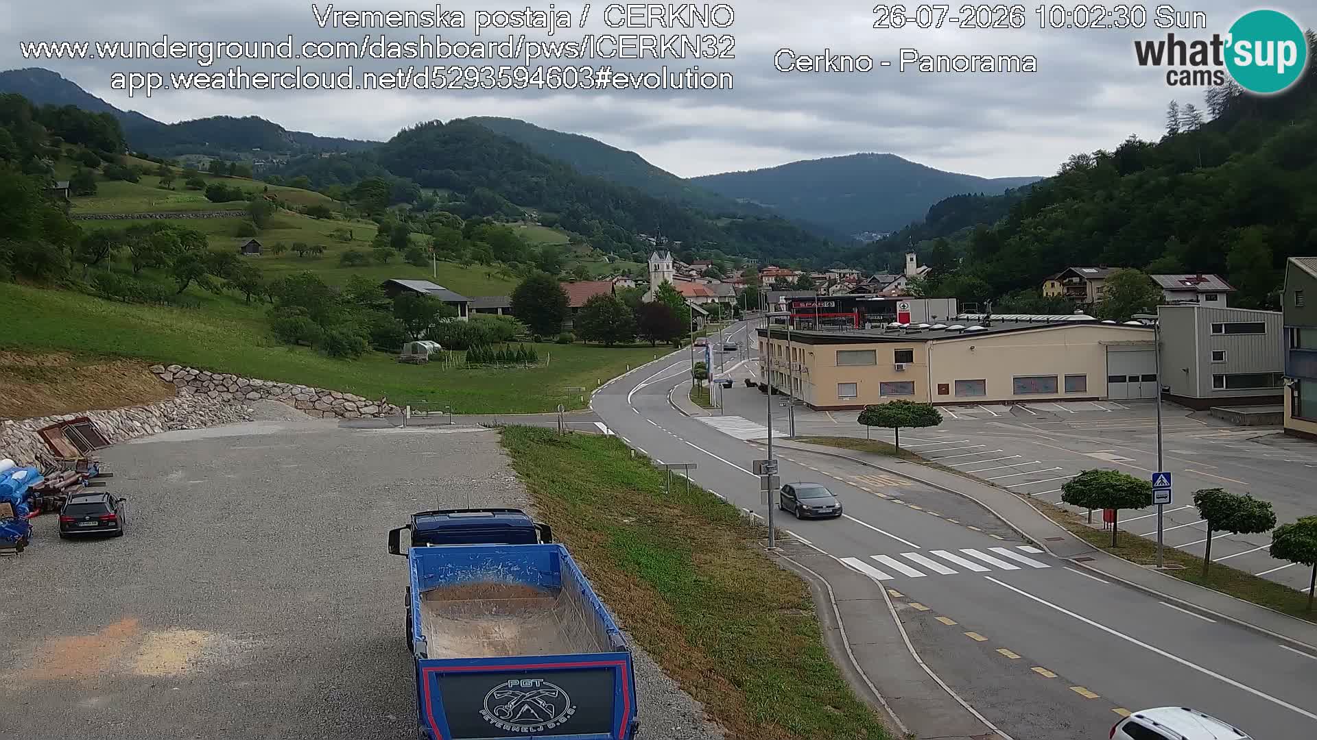 Cerkno city entrance Live Webcam