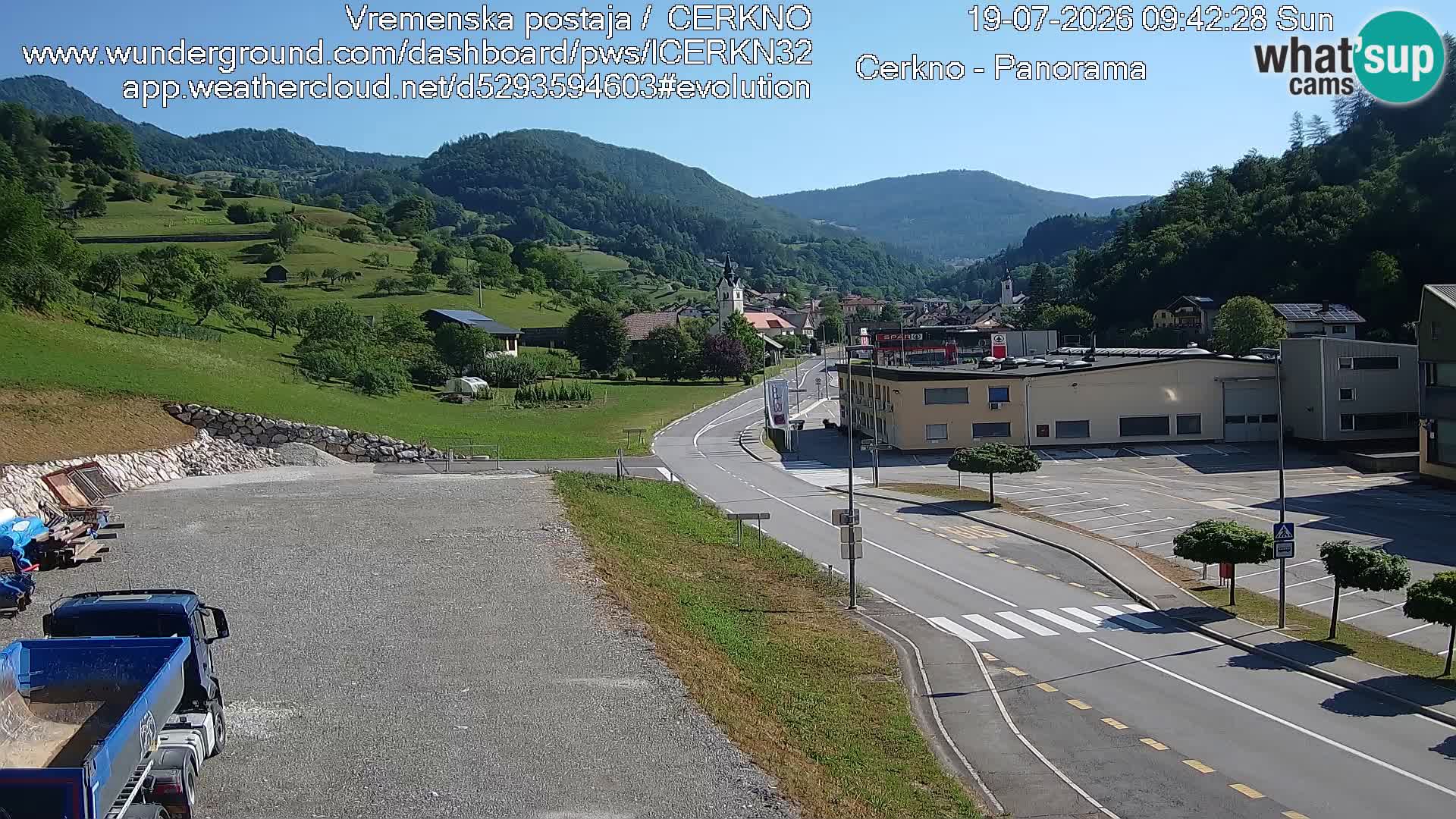 Cerkno entrada a la ciudad Webcam en vivo