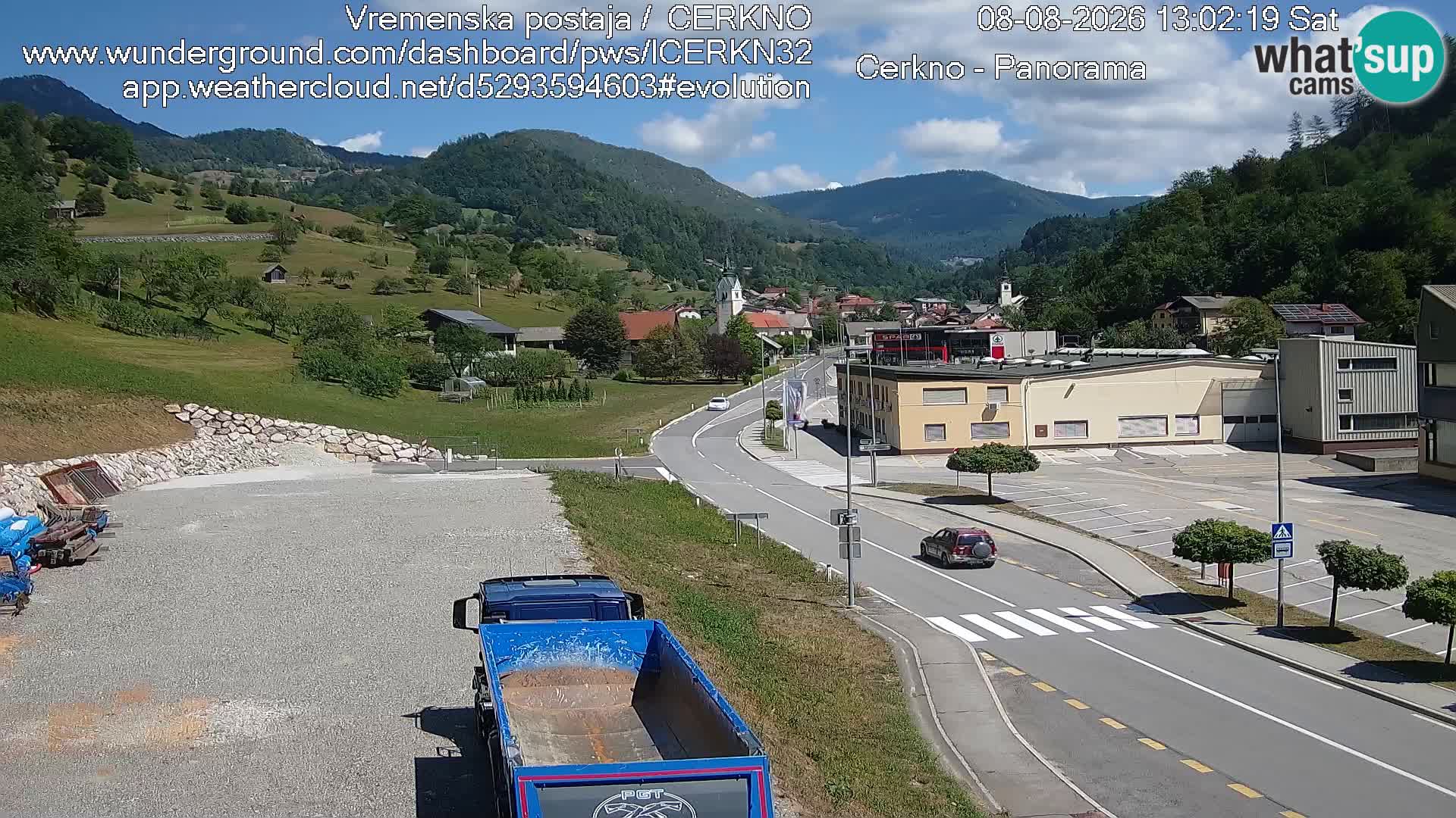 Cerkno city entrance Live Webcam