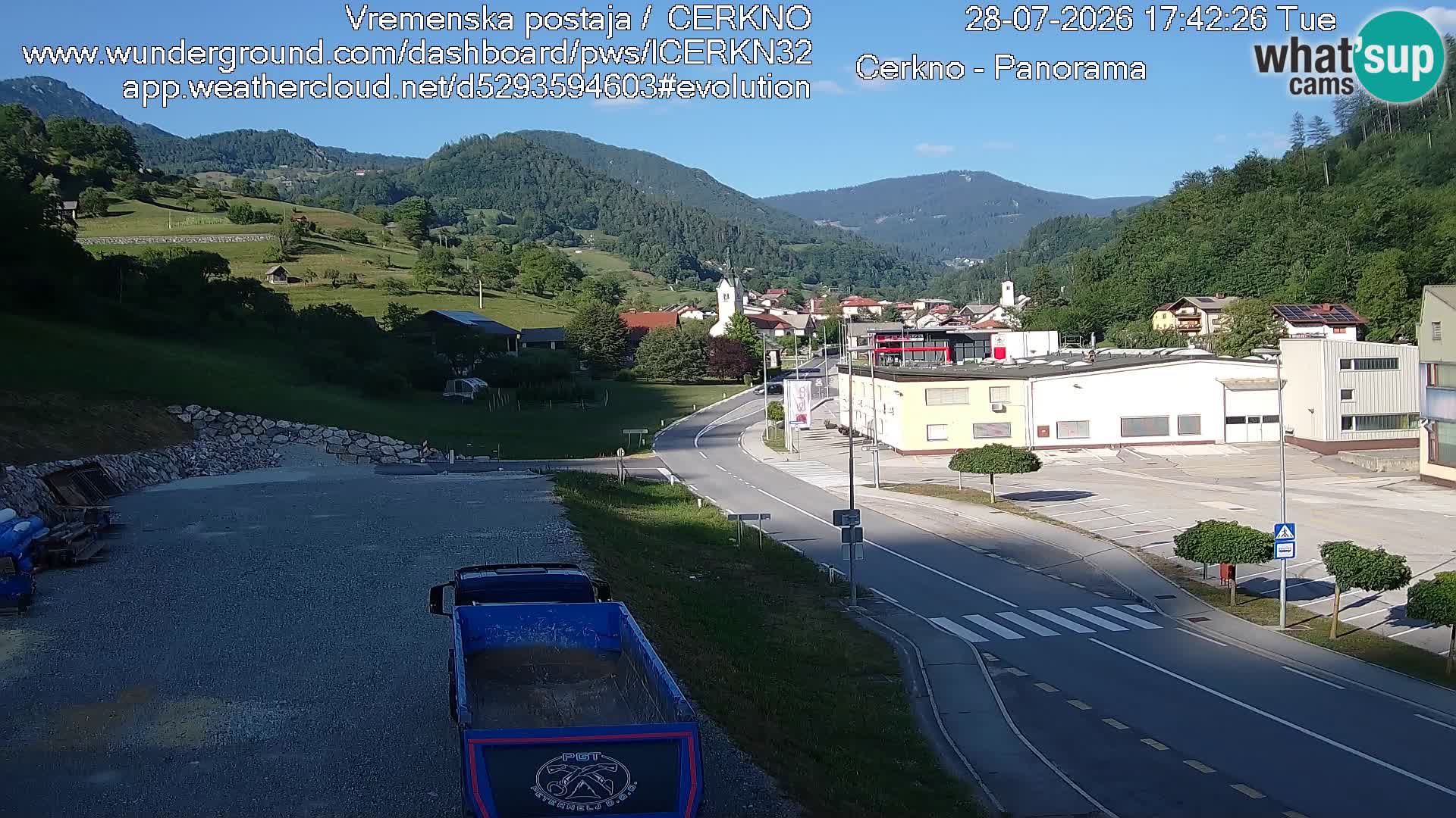 Cerkno city entrance Live Webcam