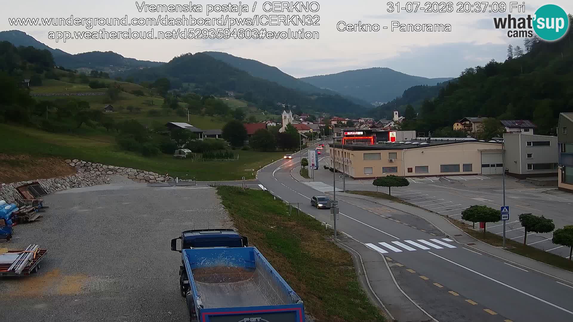 Cerkno city entrance Live Webcam
