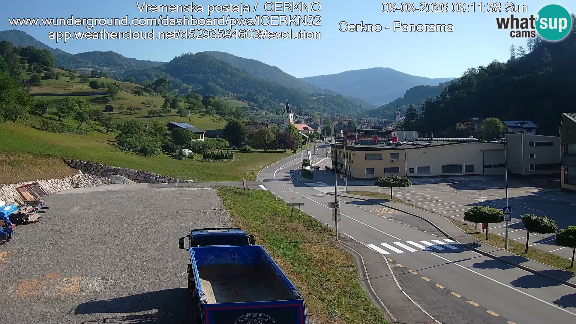 Cerkno entrada a la ciudad Webcam en vivo