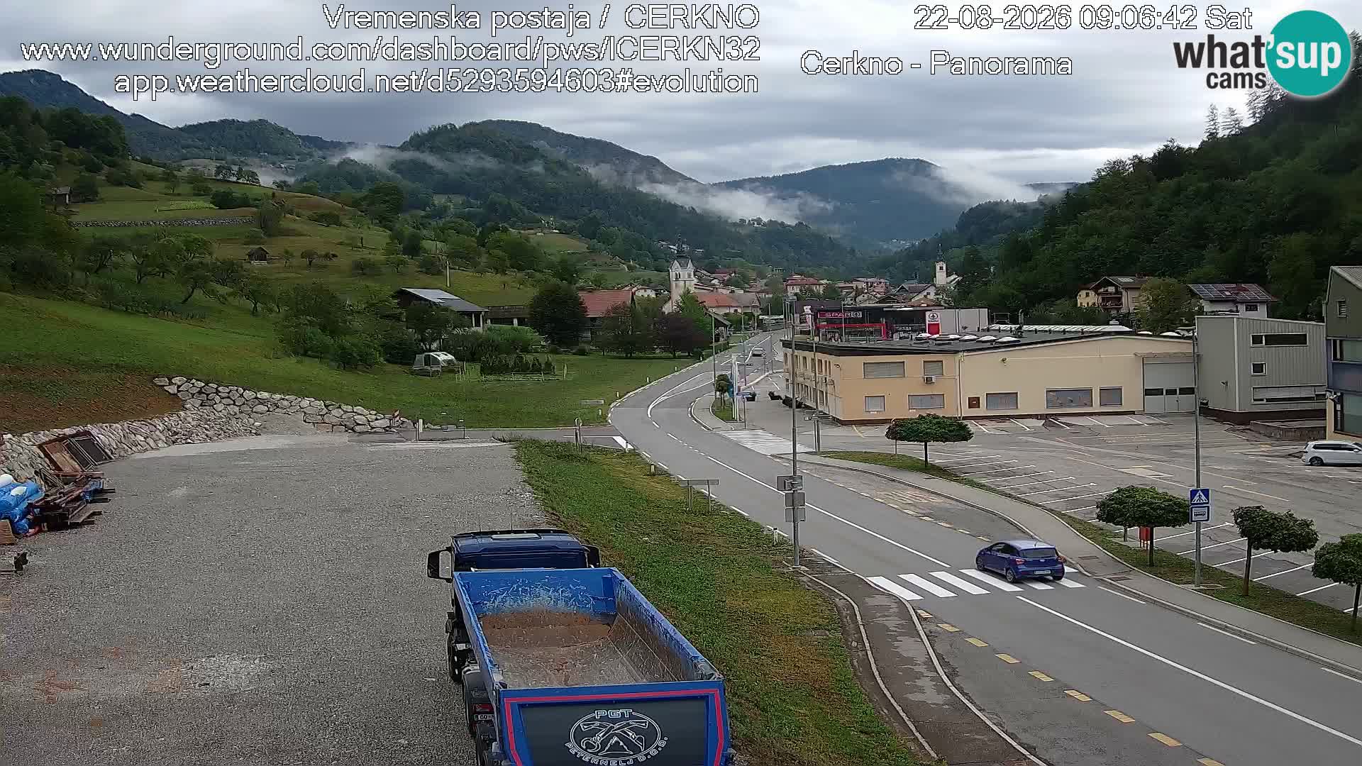 Cerkno city entrance Live Webcam
