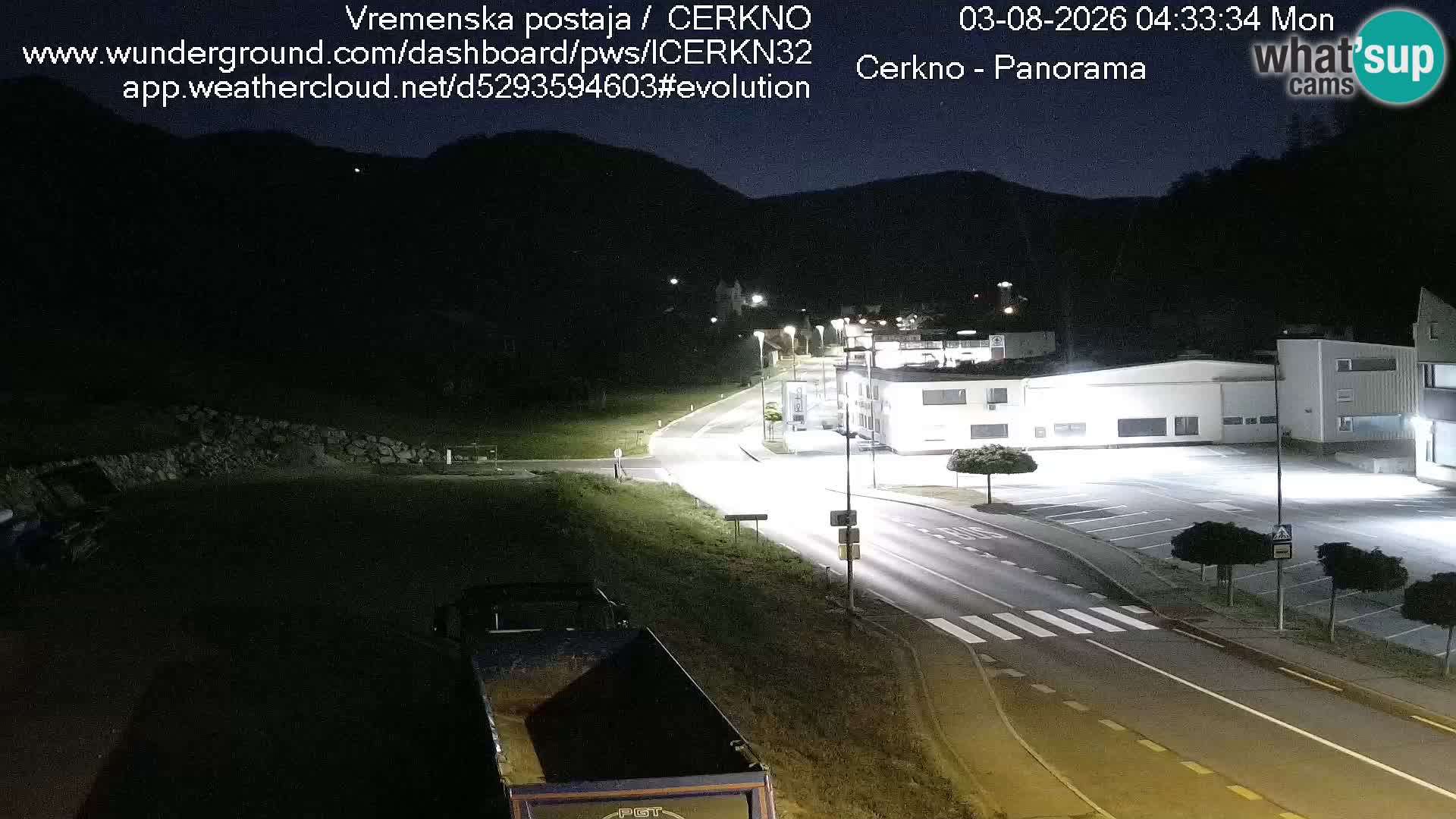 Cerkno entrada a la ciudad Webcam en vivo