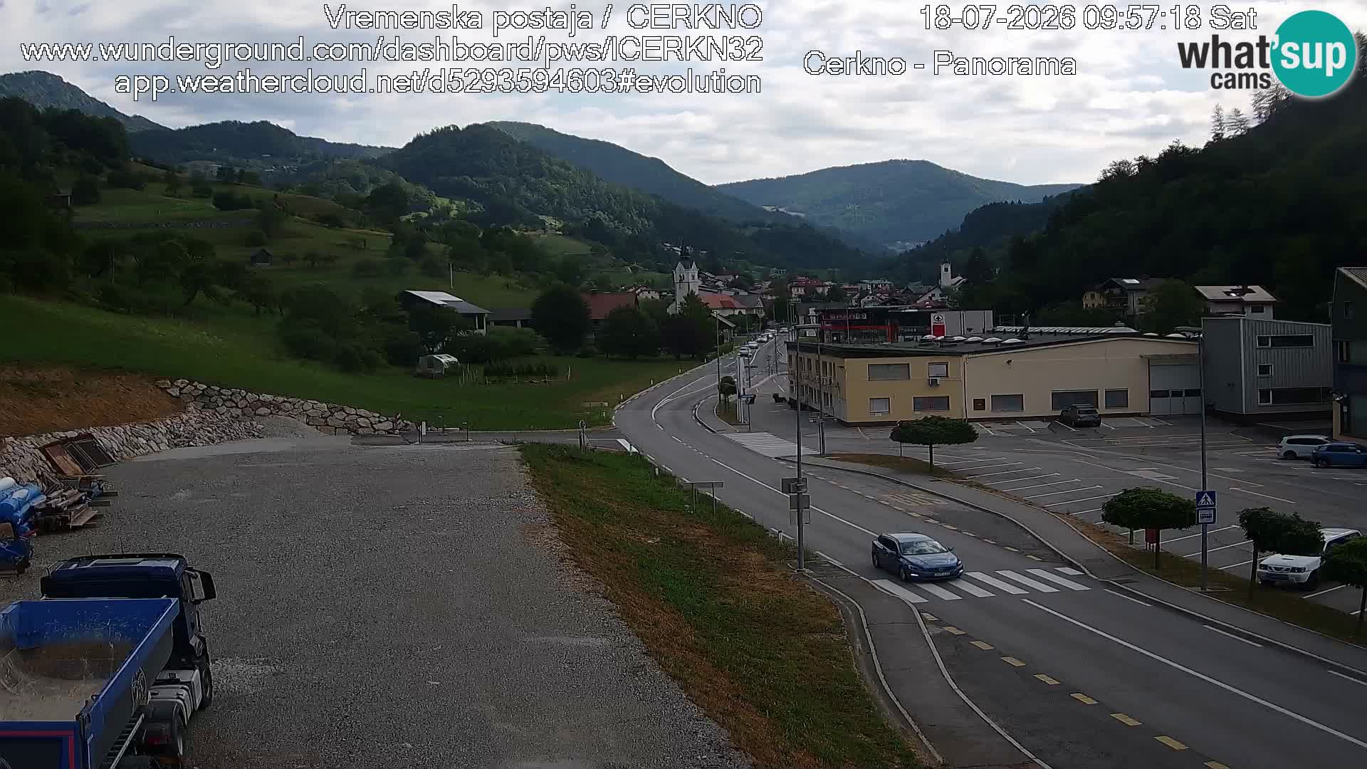 Cerkno entrada a la ciudad Webcam en vivo
