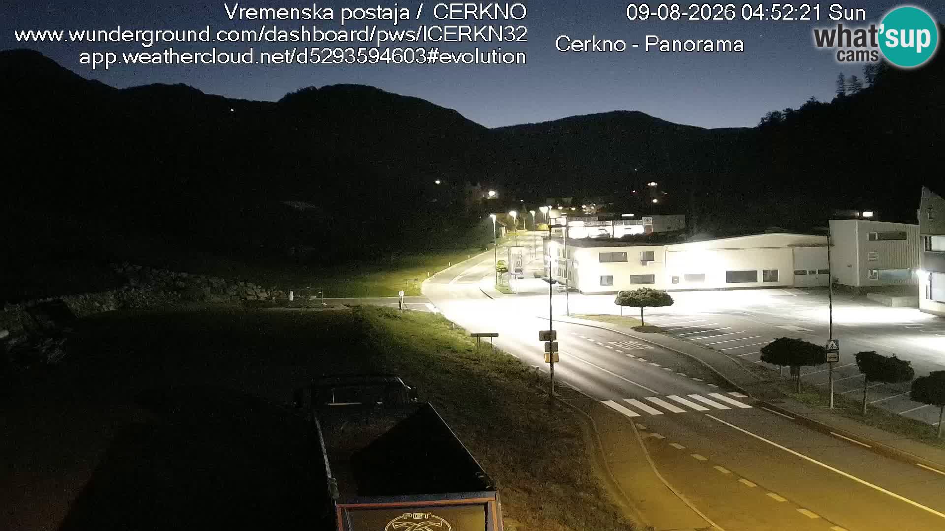 Cerkno entrada a la ciudad Webcam en vivo
