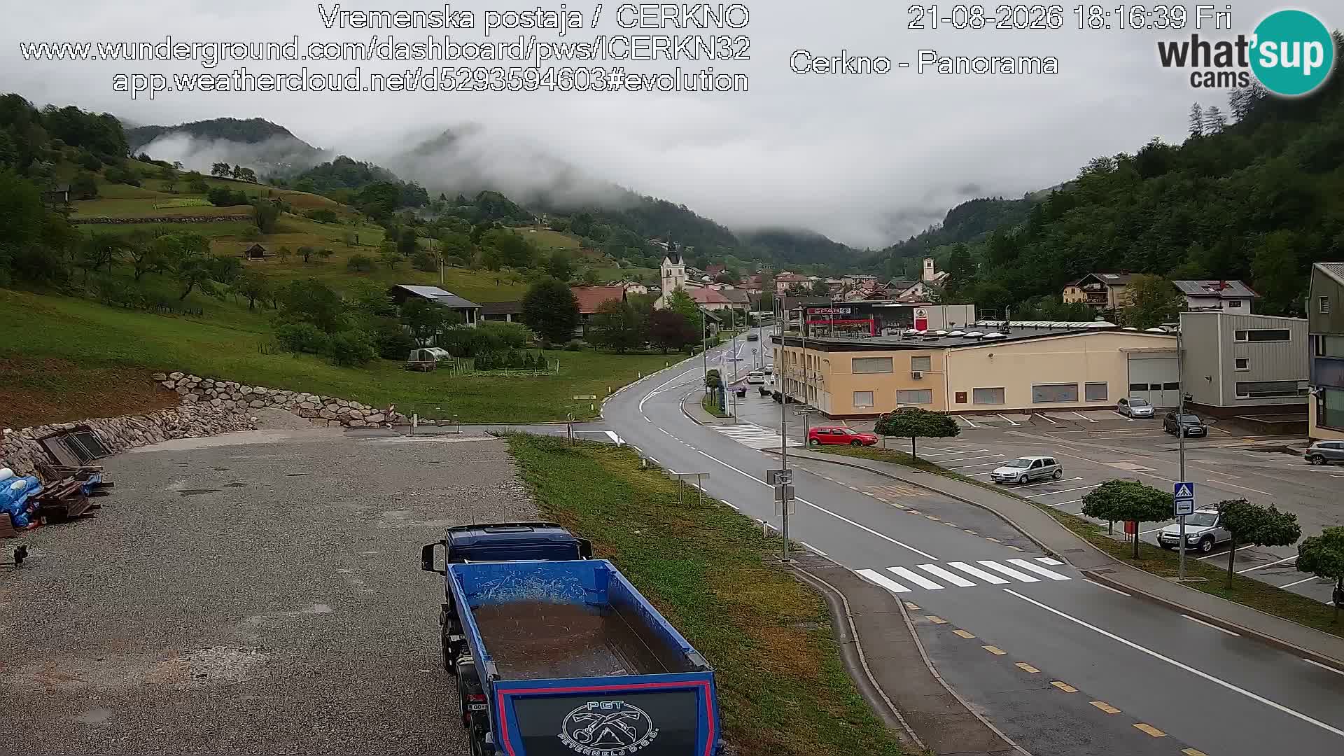 Cerkno entrada a la ciudad Webcam en vivo