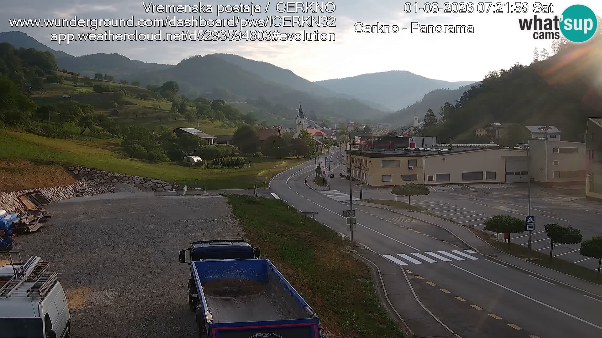Cerkno entrada a la ciudad Webcam en vivo