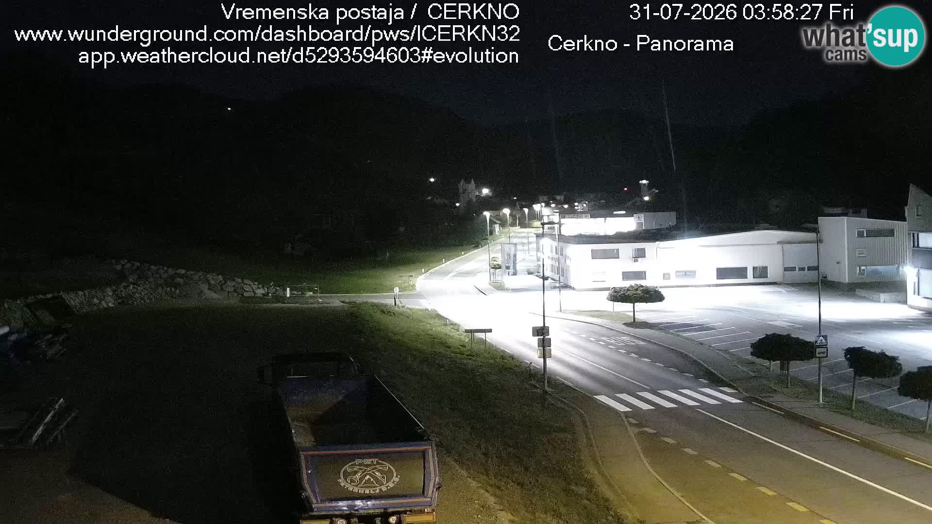 Webcam en direct – Entrée de la ville de Cerkno