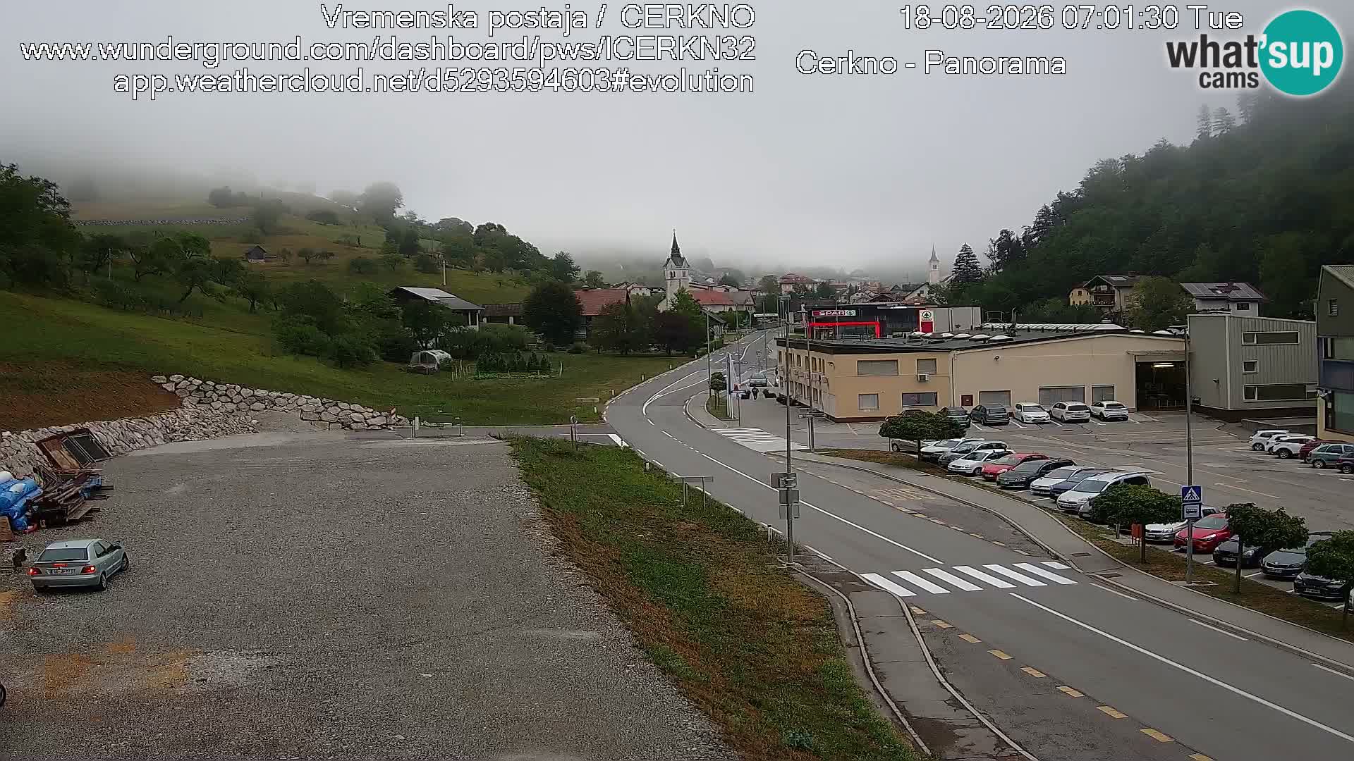 Cerkno city entrance Live Webcam