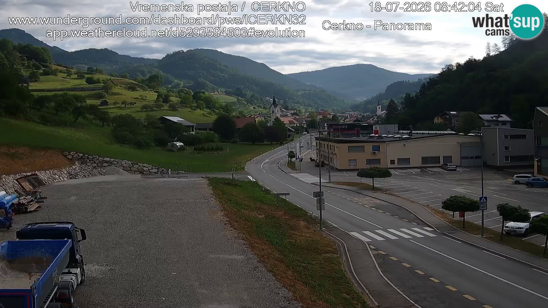 Webcam en direct – Entrée de la ville de Cerkno