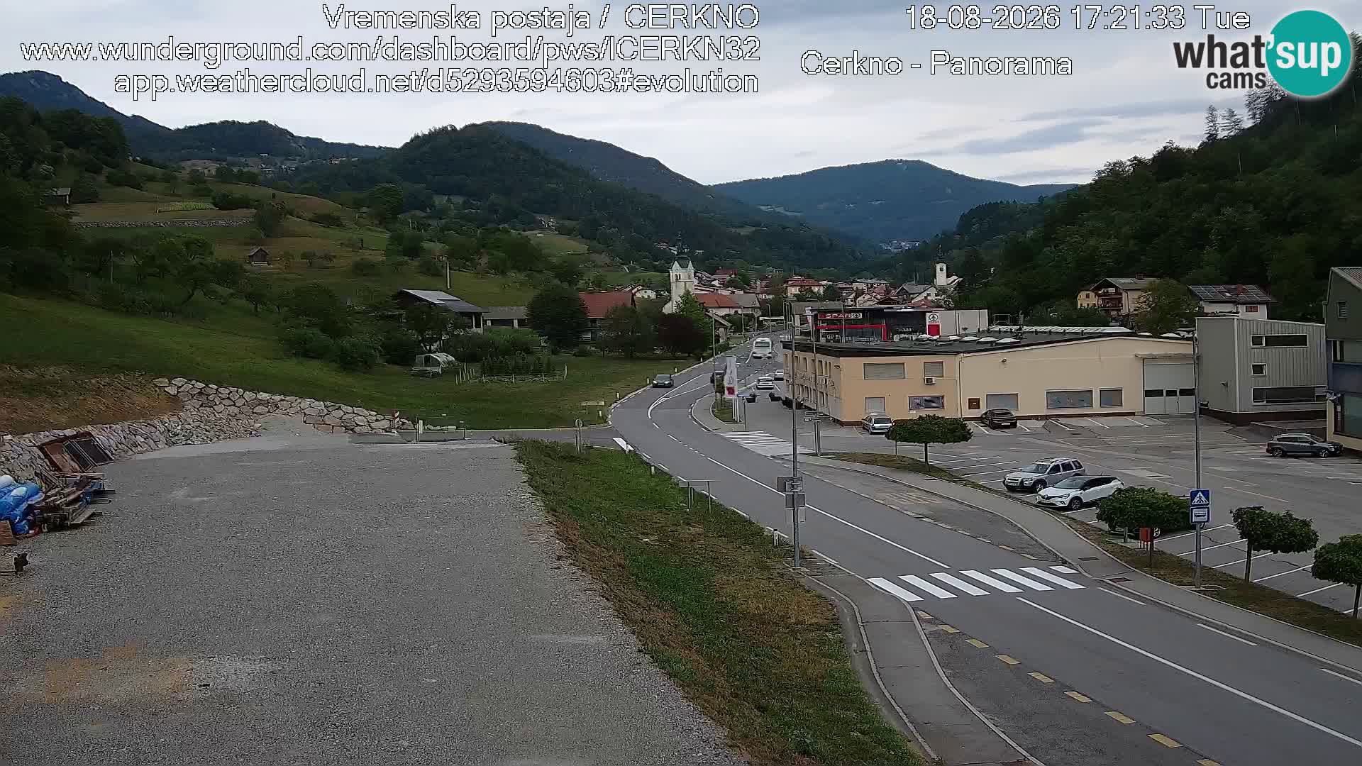 Cerkno ulaz u grad – Kamera uživo