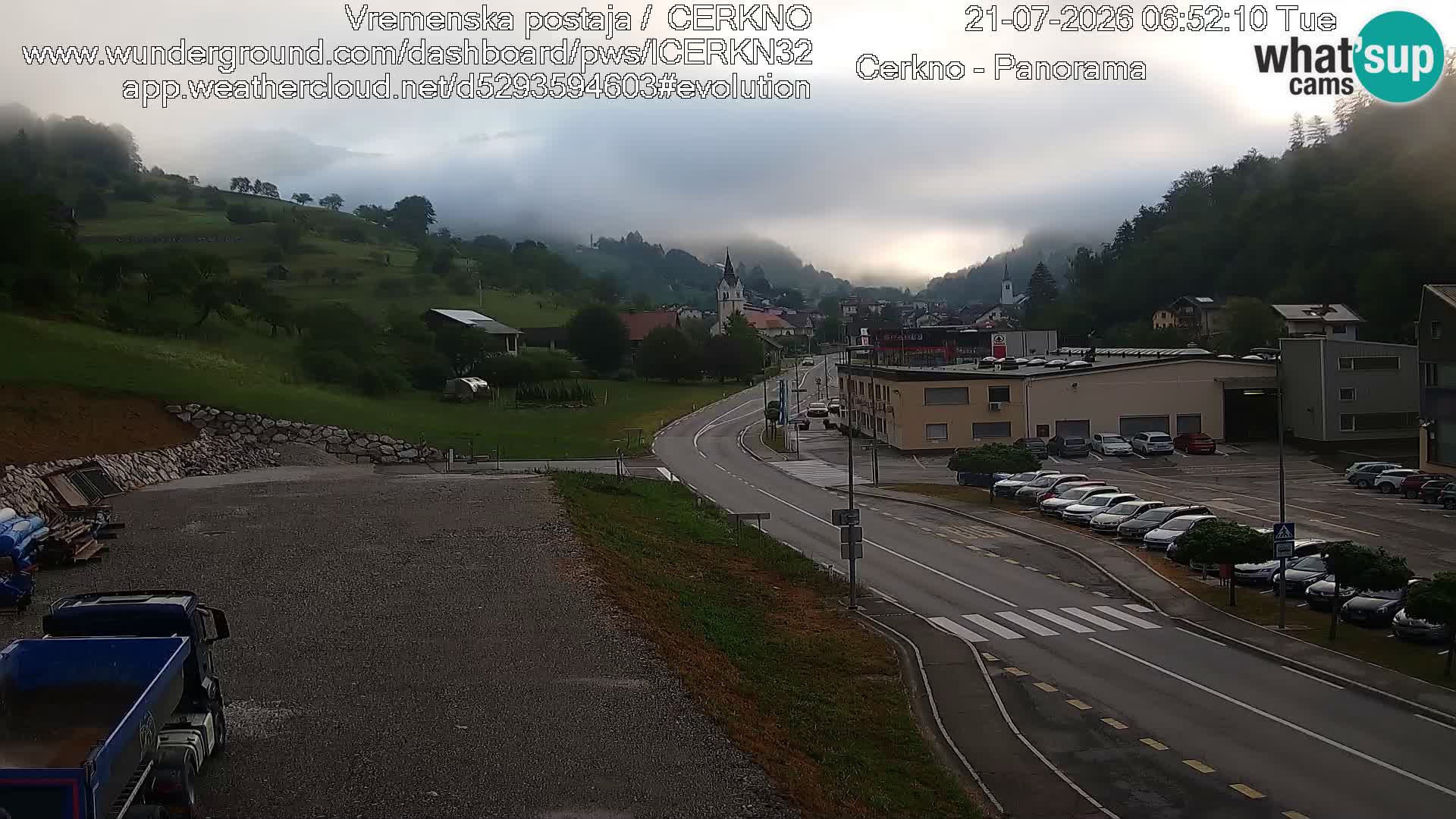 Cerkno city entrance Live Webcam