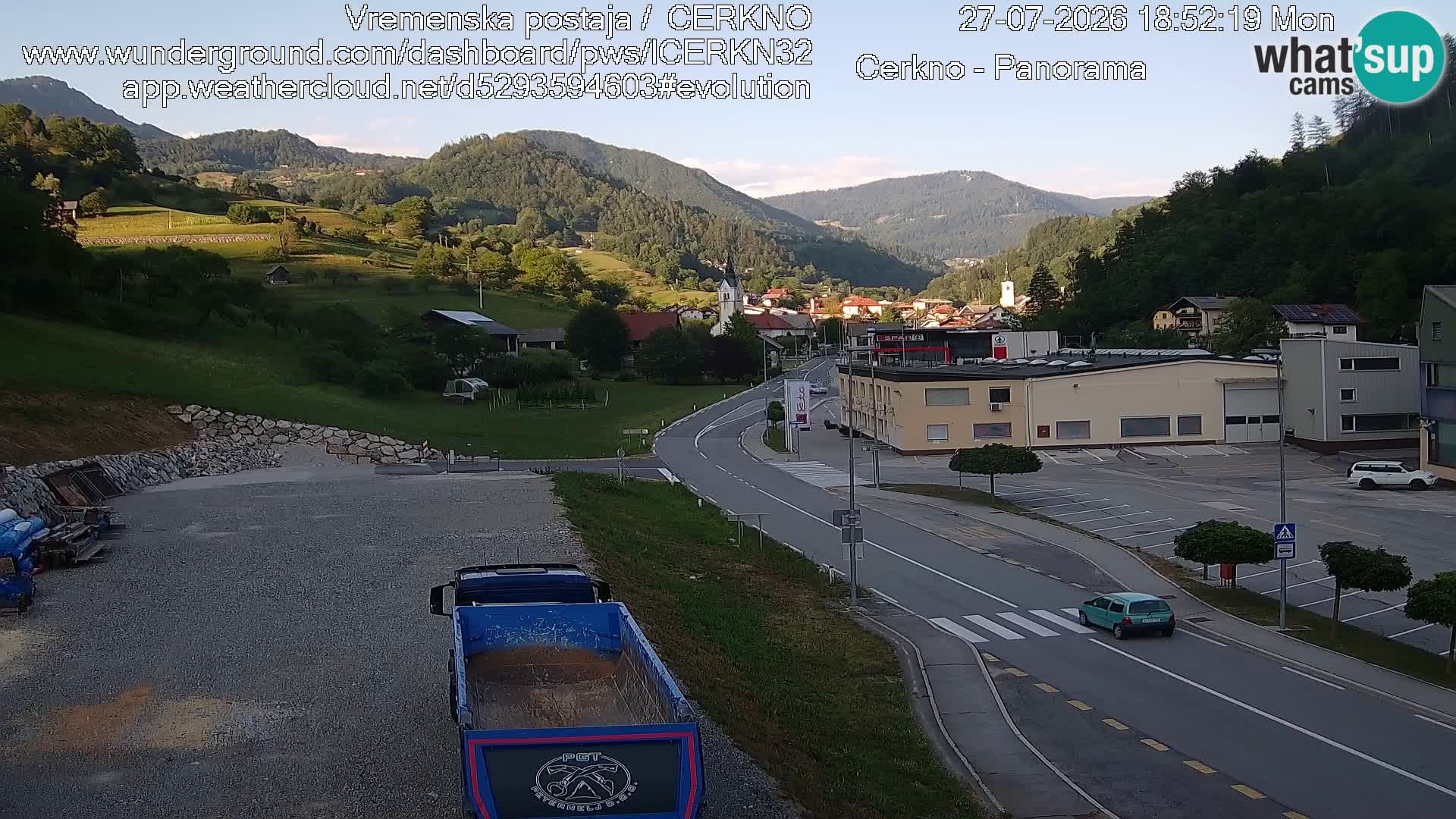 Cerkno city entrance Live Webcam