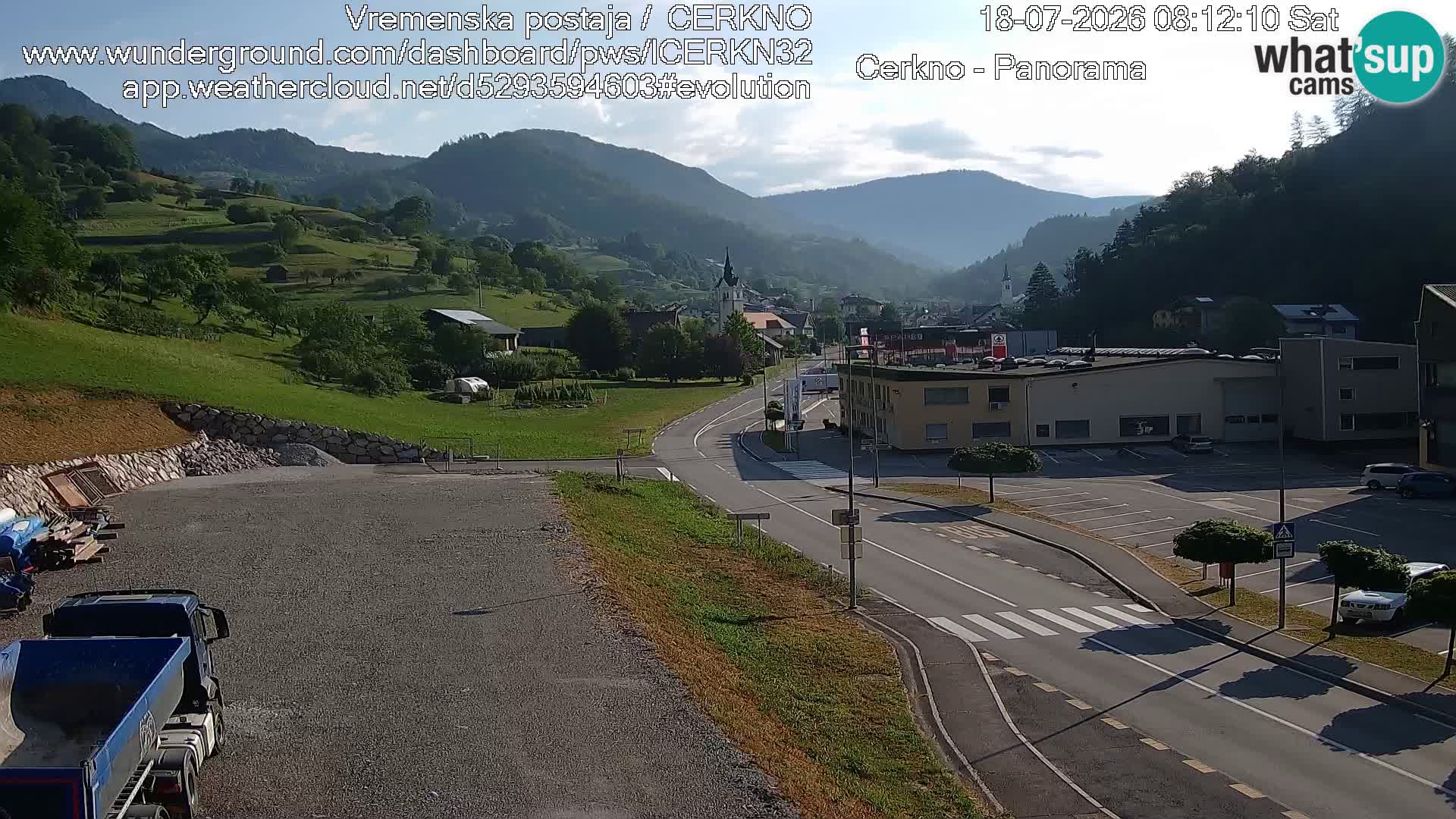 Cerkno entrada a la ciudad Webcam en vivo