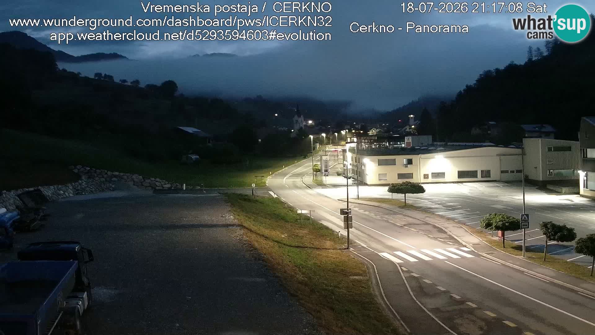 Cerkno city entrance Live Webcam