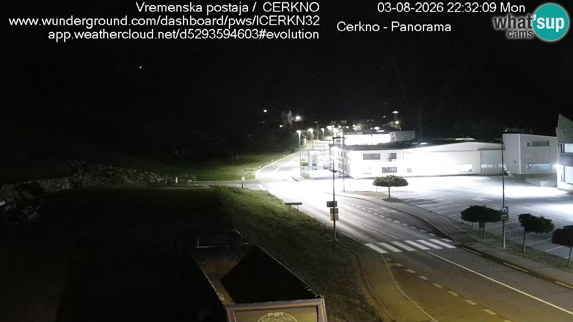 Cerkno city entrance Live Webcam