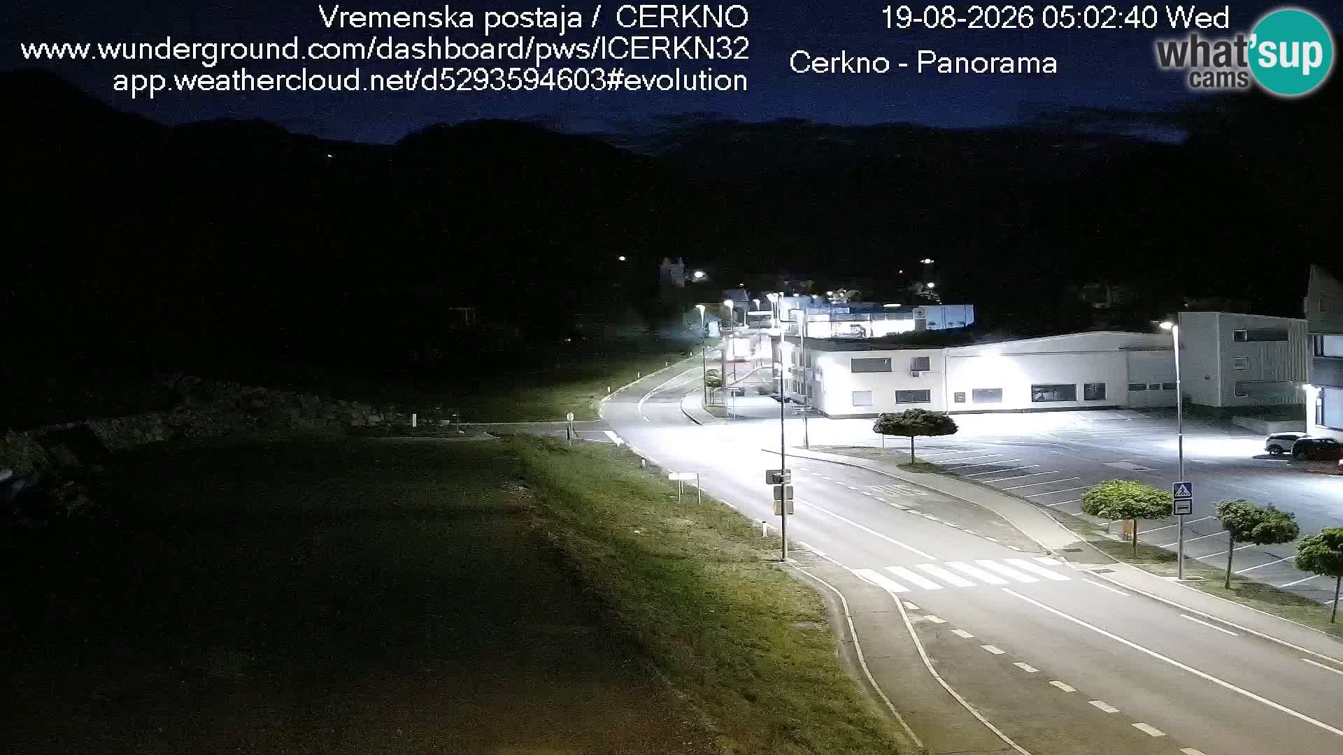 Webcam en direct – Entrée de la ville de Cerkno